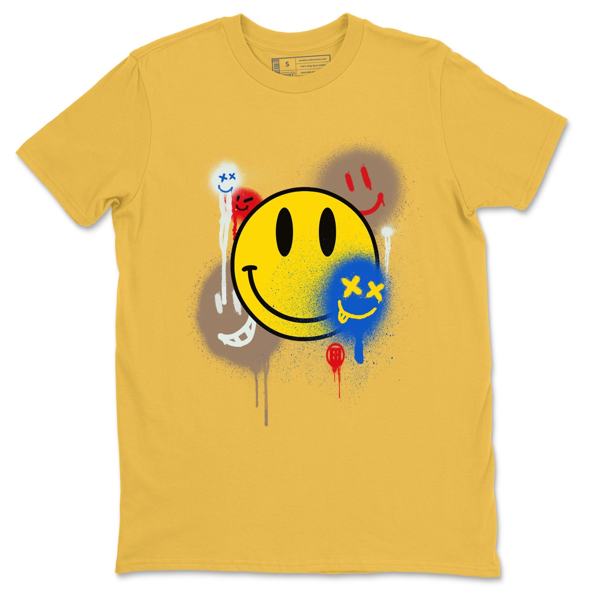 Smile Painting snkmatch Tees - Air Jordan 1 Travis Scott Canary
