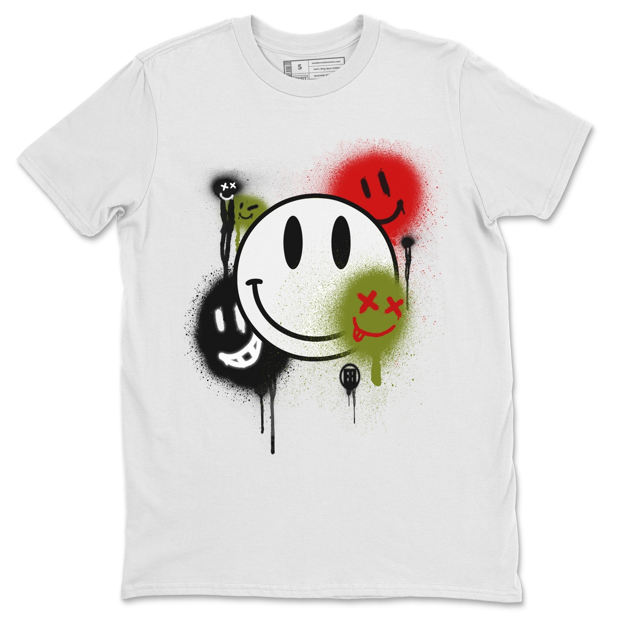 Smile Painting Unisex Tops - Air Jordan 1 Travis Scott Olive