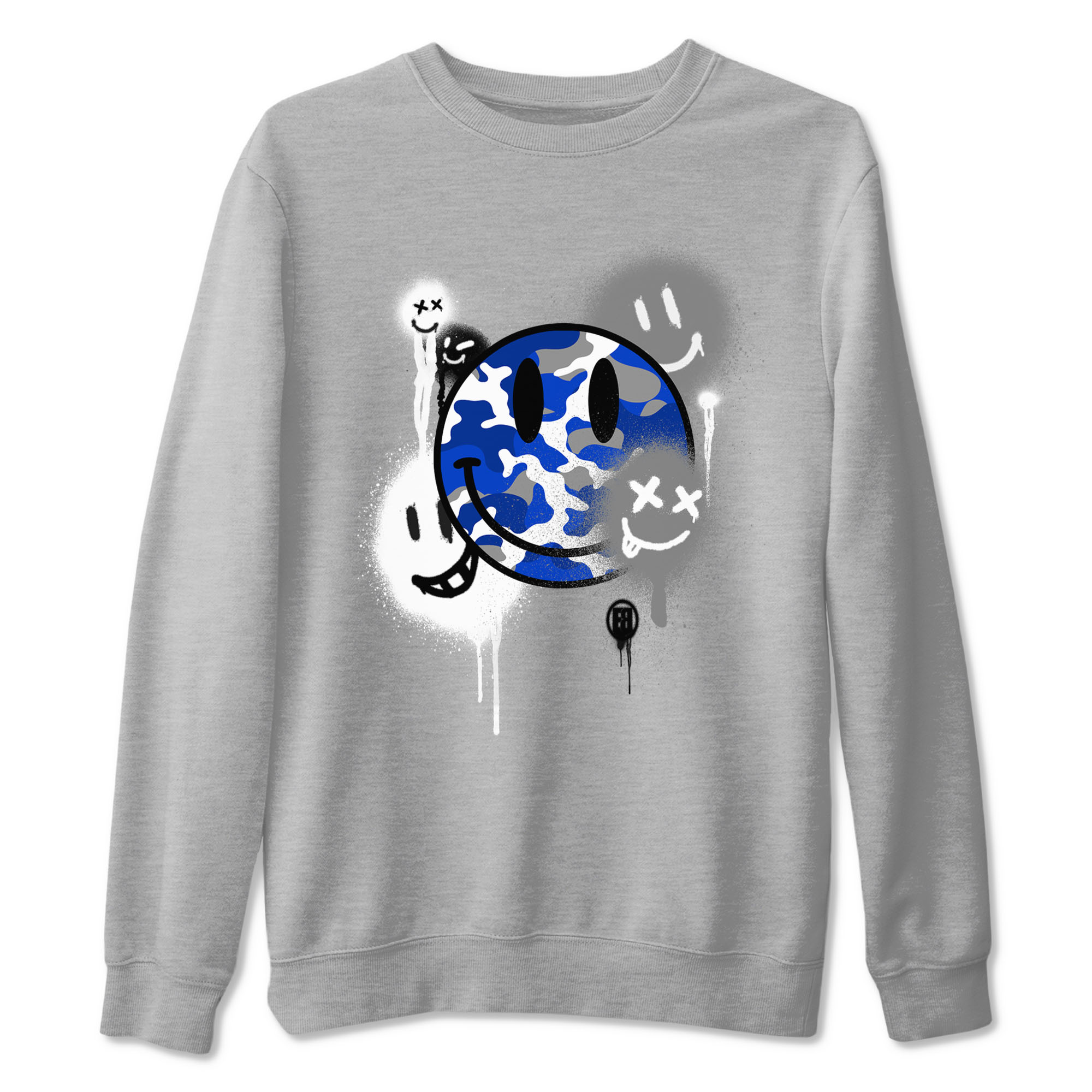 Smile Painting snkmatch Tees - Air Jordan 12 Blueberry