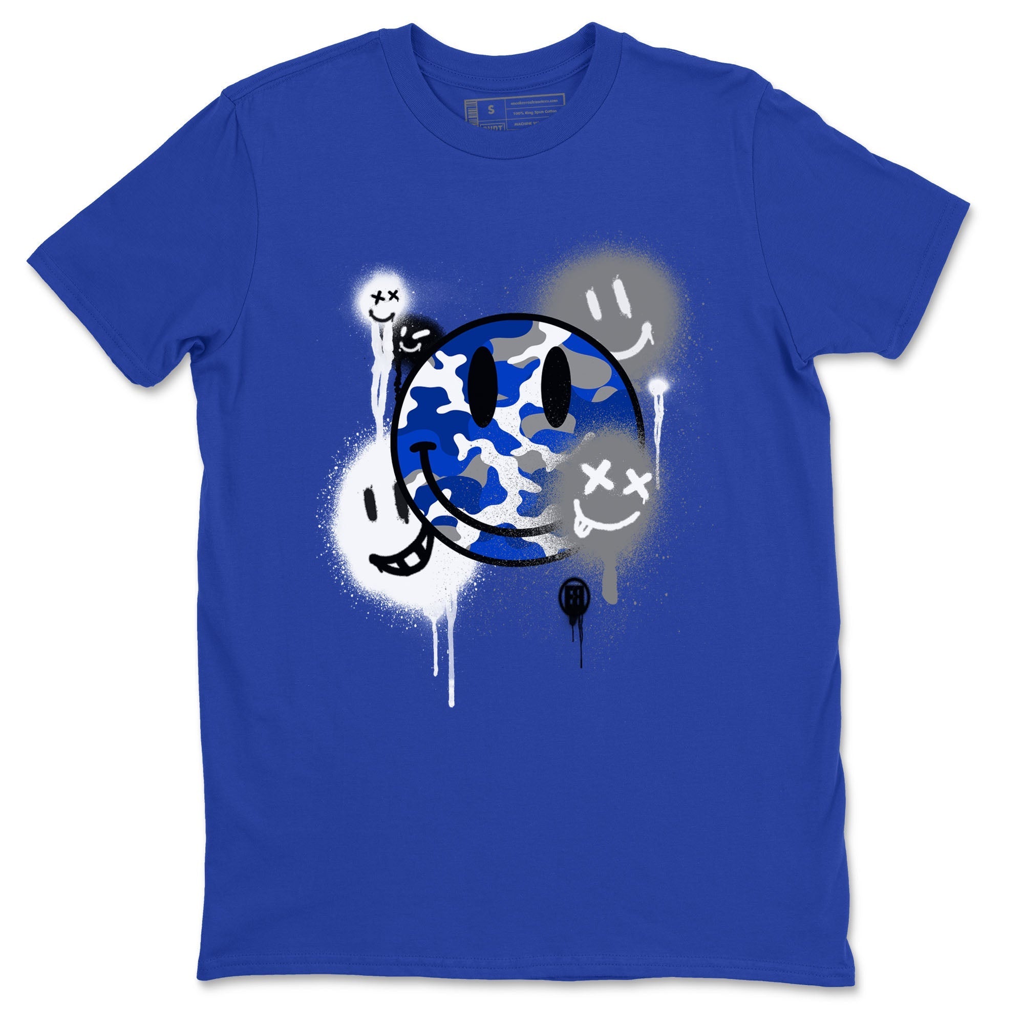 Smile Painting snkmatch Tees - Air Jordan 12 Blueberry