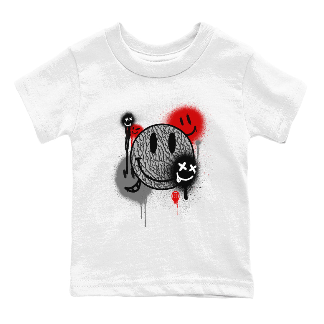 Smile Painting snkmatch Tees Kids - Air Jordan 3 Black Cement