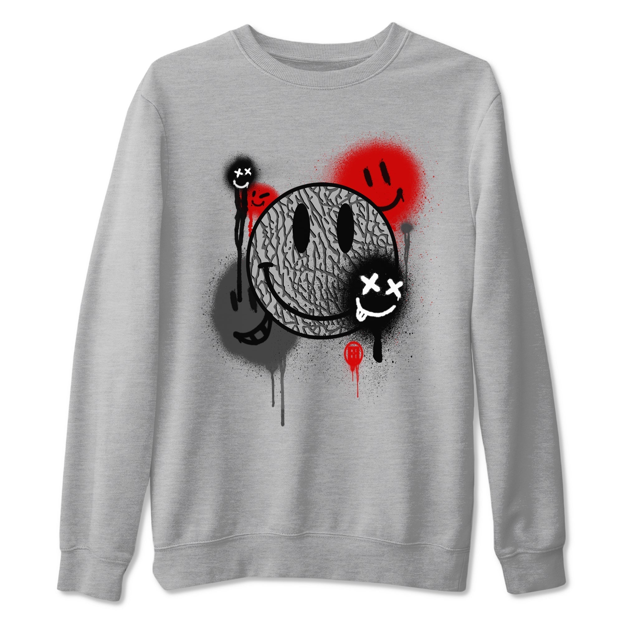 Smile Painting snkmatch Tees - Air Jordan 3 Black Cement