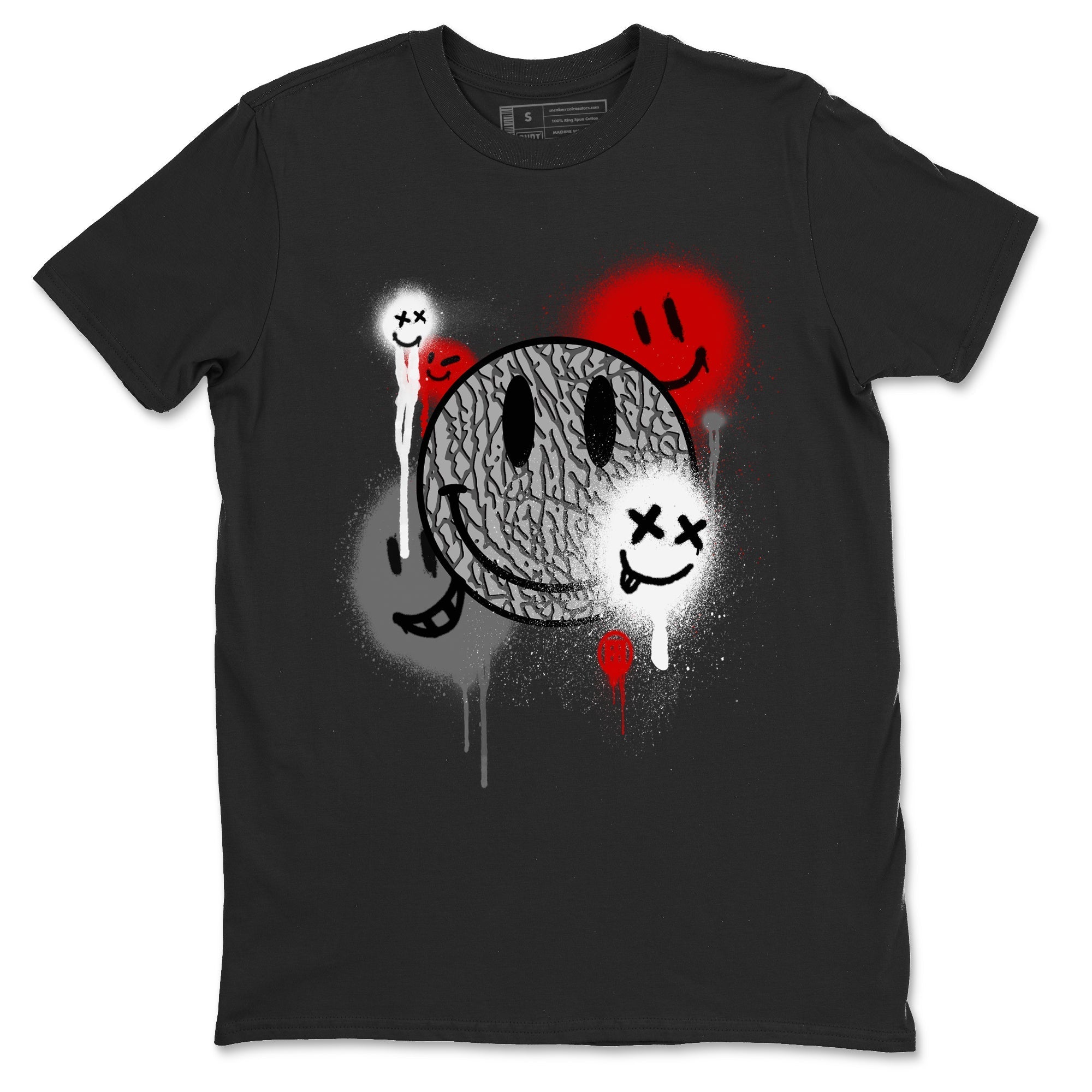 Smile Painting snkmatch Tees - Air Jordan 3 Black Cement