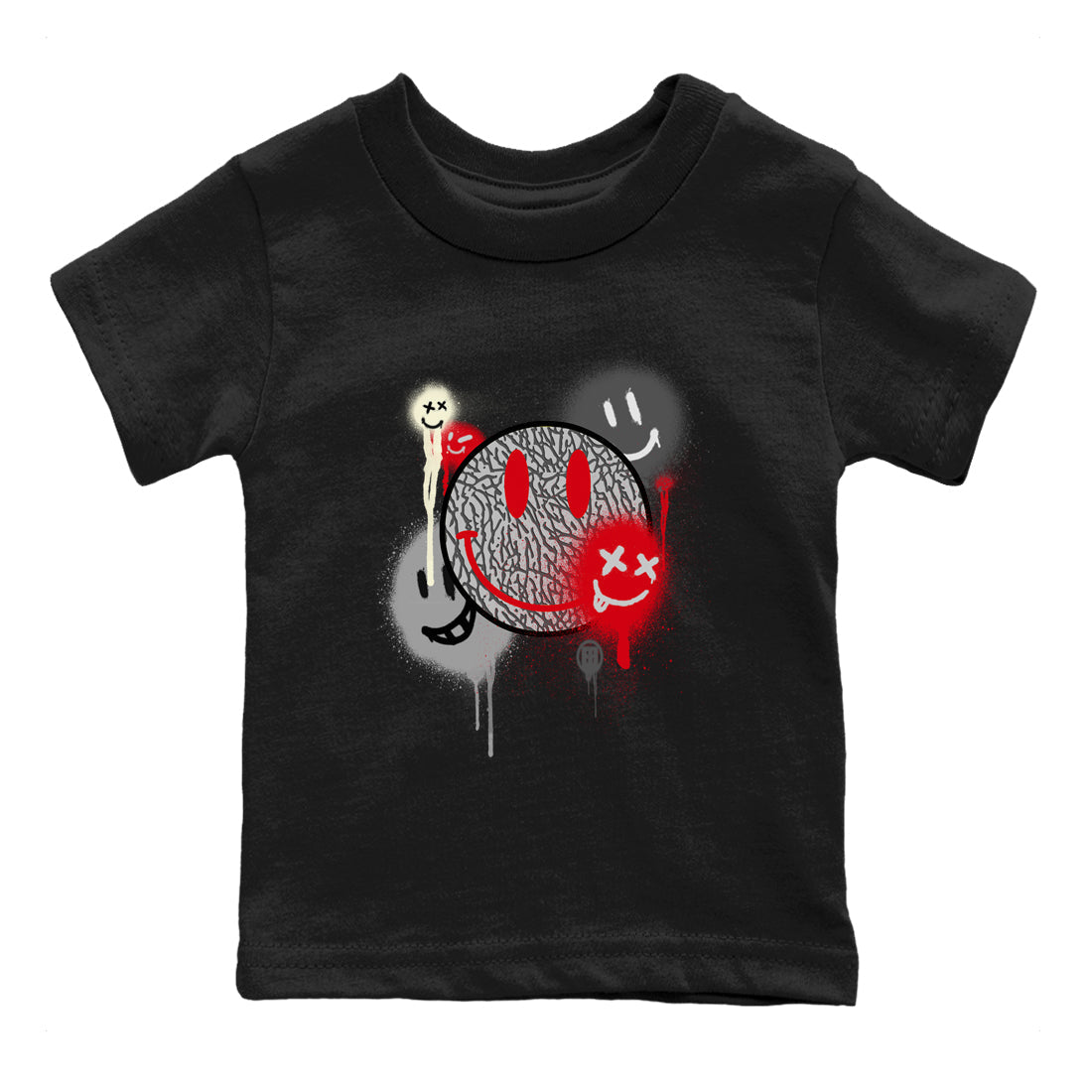 Smile Painting snkmatch Tees Kids - Air Jordan 3 Cement Grey