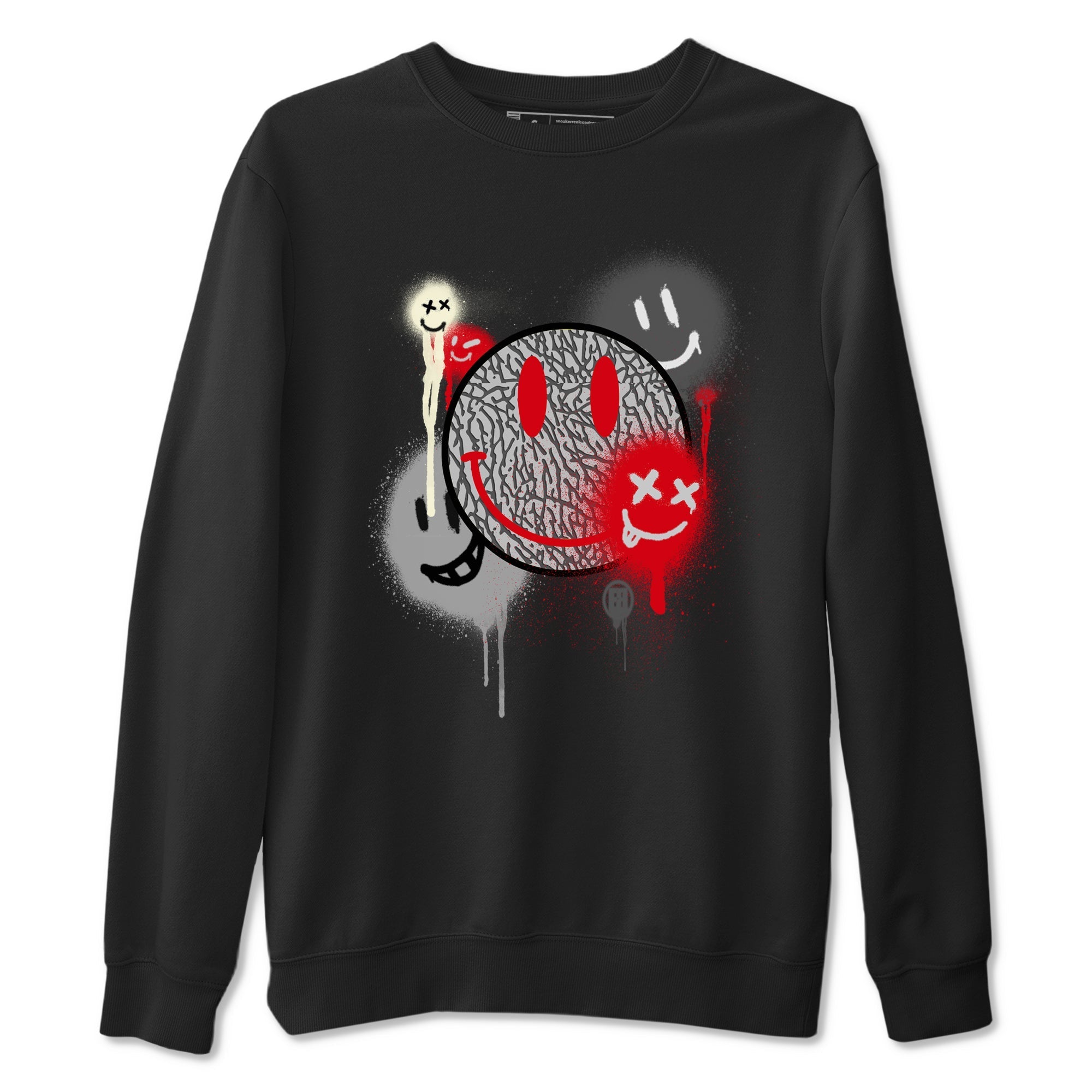 Smile Painting snkmatch Tees - Air Jordan 3 Cement Grey