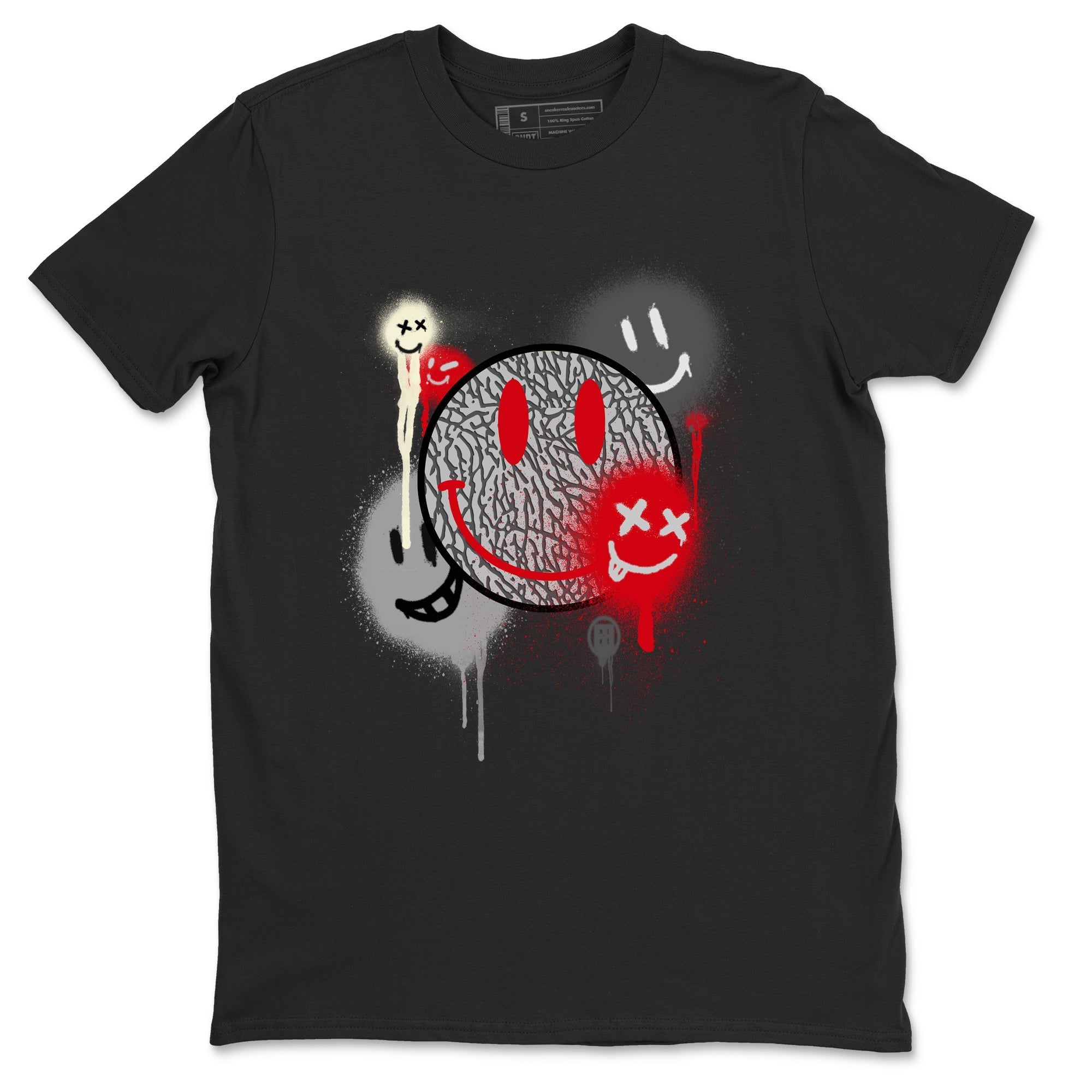 Smile Painting snkmatch Tees - Air Jordan 3 Cement Grey