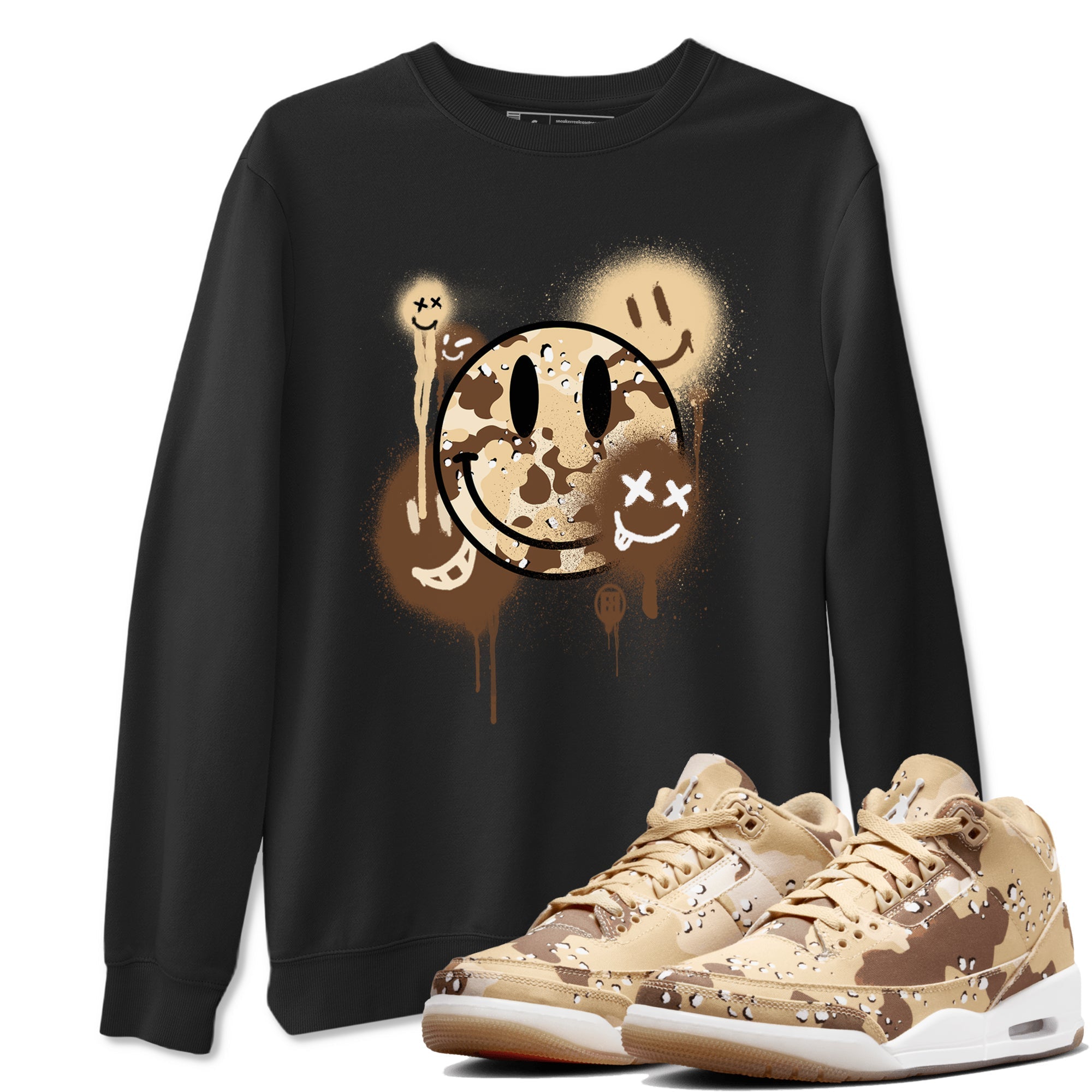 Smile Painting snkmatch Tees - Air Jordan 3 Desert Camo