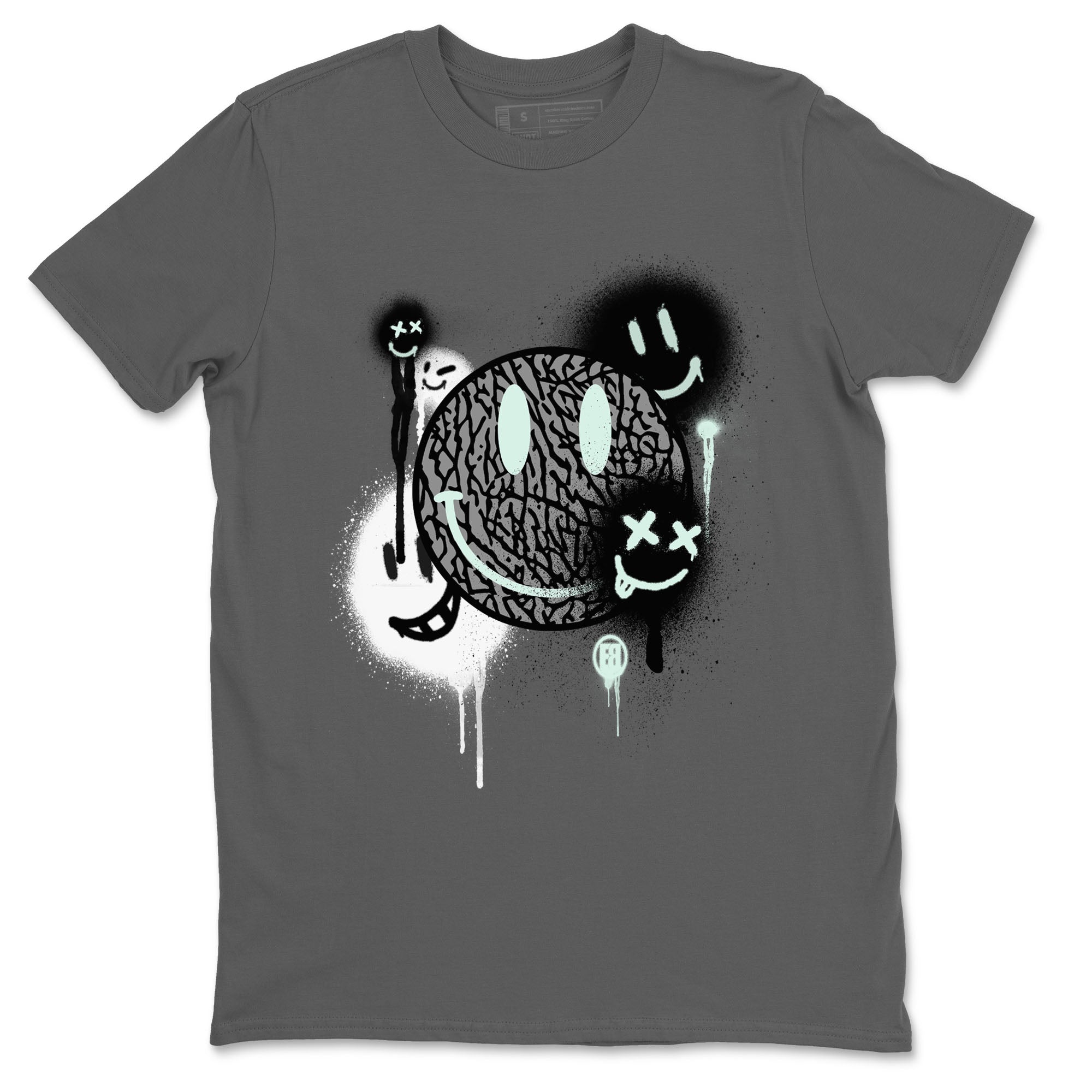 Smile Painting snkmatch Tees - Air Jordan 3 Green Glow