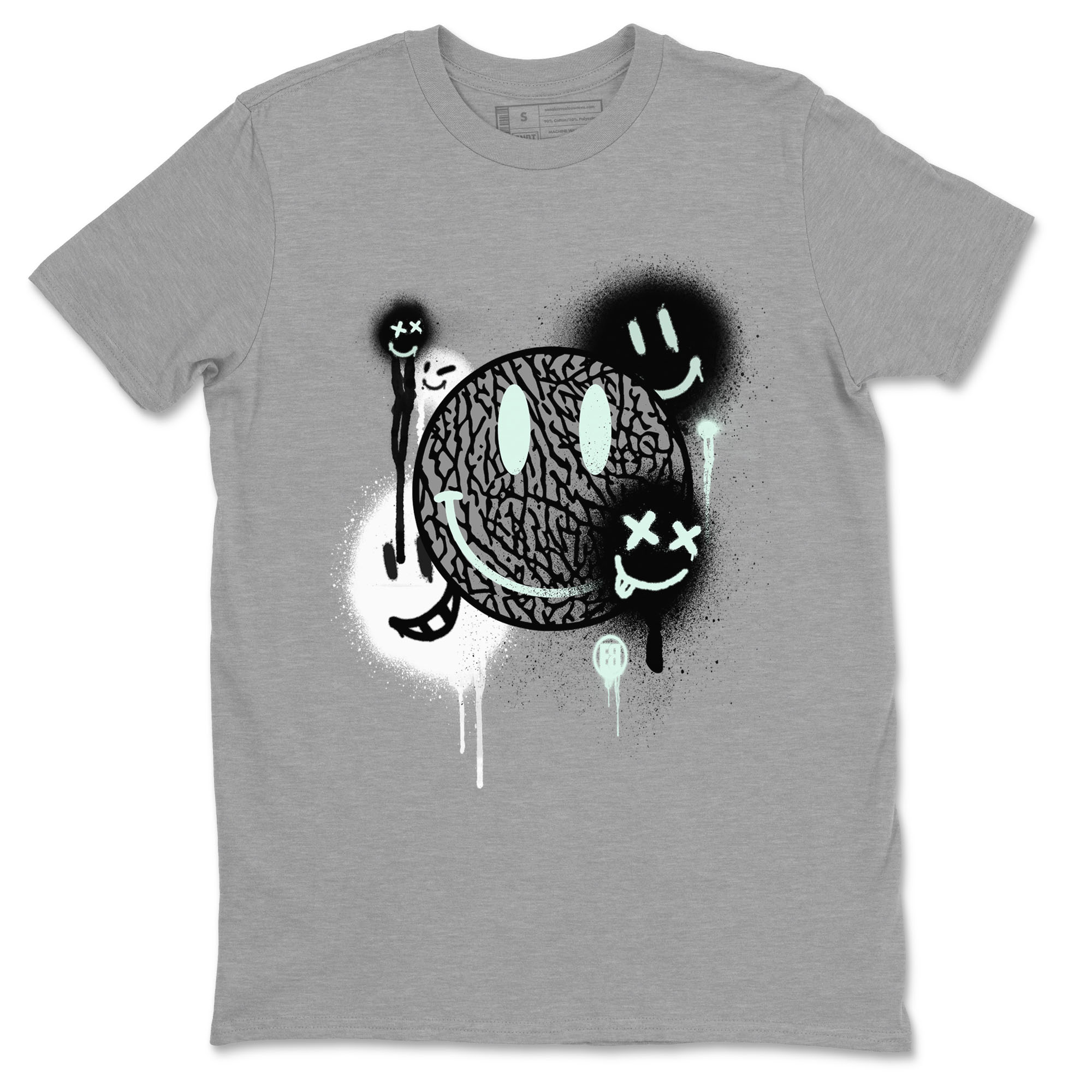 Smile Painting snkmatch Tees - Air Jordan 3 Green Glow