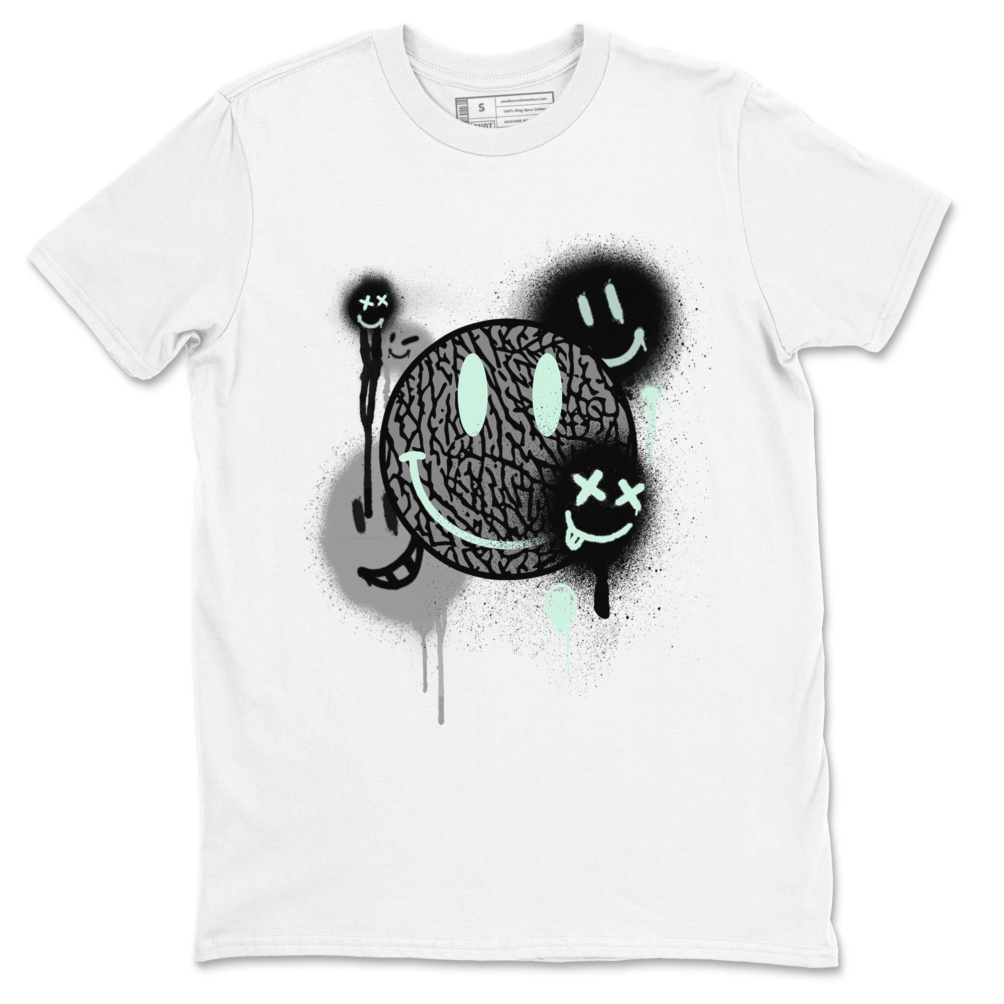 Smile Painting snkmatch Tees - Air Jordan 3 Green Glow