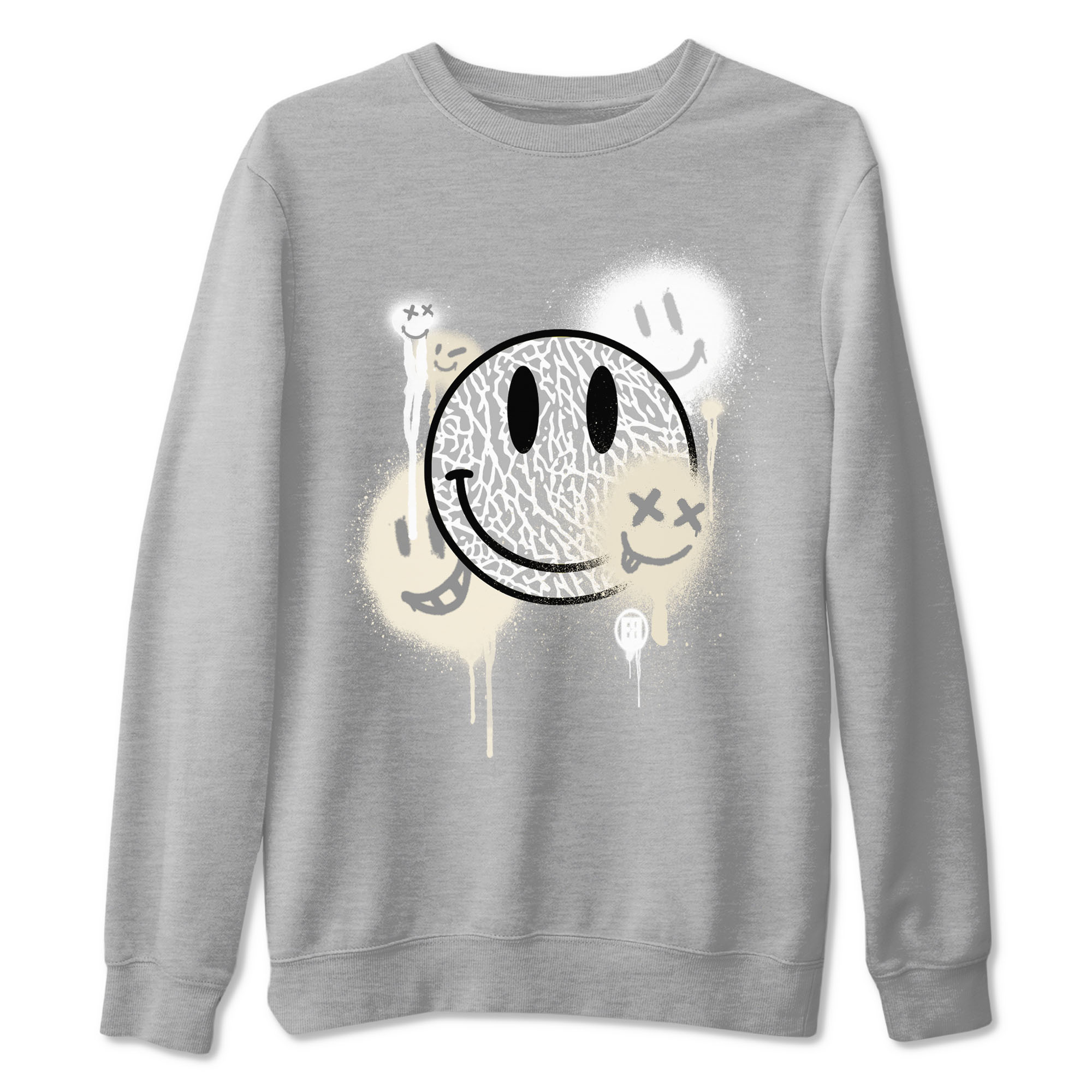 Smile Painting snkmatch Tees - Air Jordan 3 Ivory