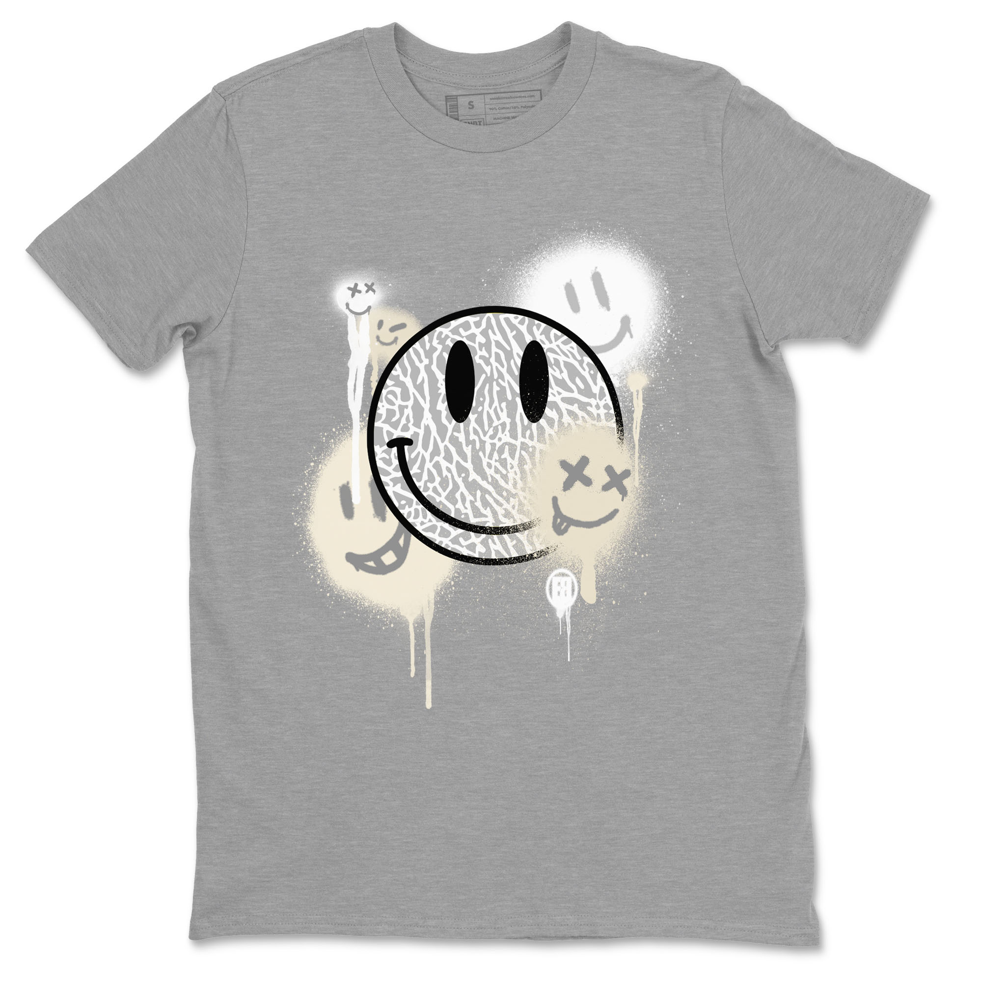 Smile Painting snkmatch Tees - Air Jordan 3 Ivory