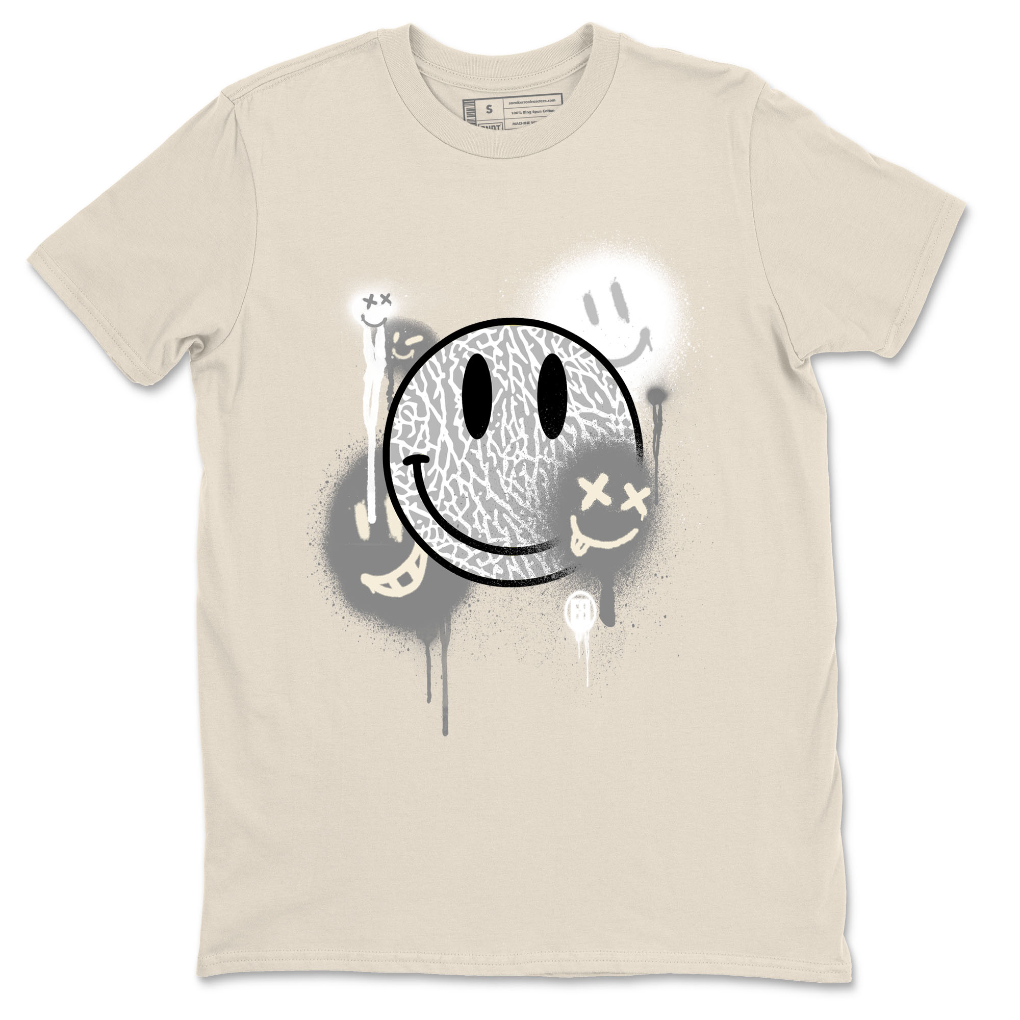 Smile Painting snkmatch Tees - Air Jordan 3 Ivory