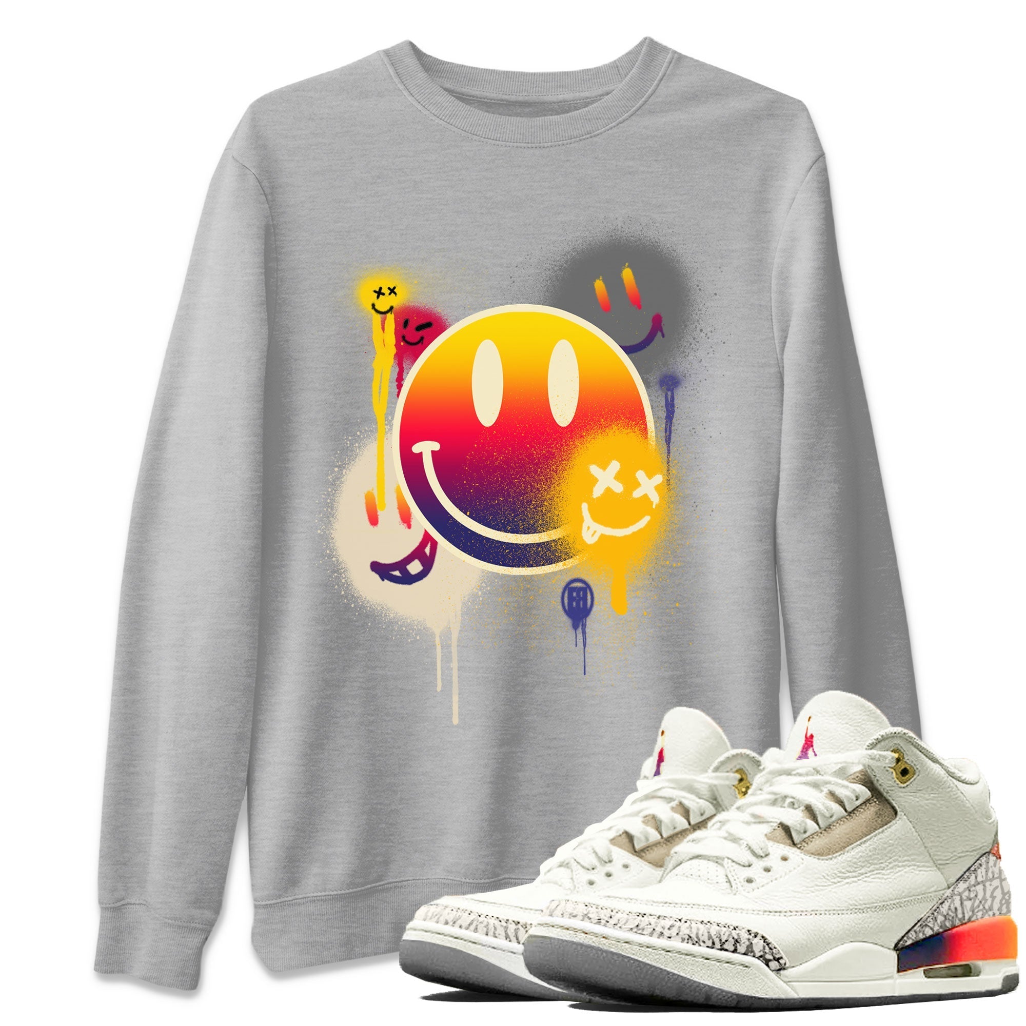 Smile Painting snkmatch Tee - Air Jordan 3 J Balvin