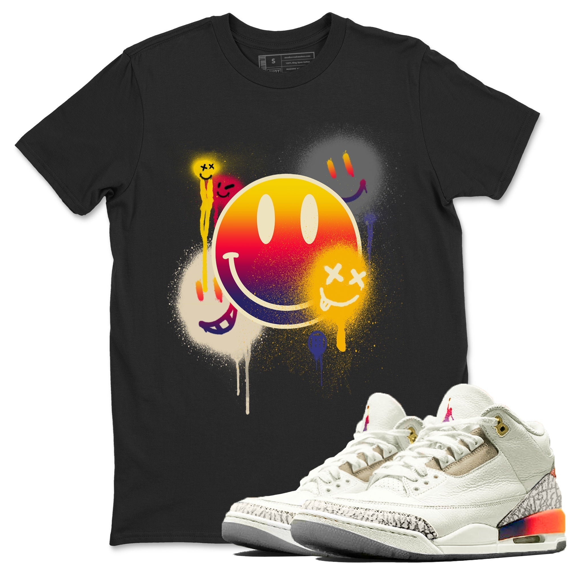 Smile Painting snkmatch Tee - Air Jordan 3 J Balvin