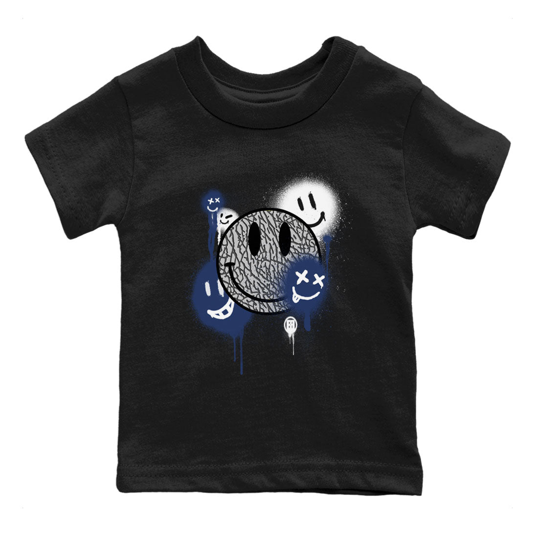 Smile Painting snkmatch Tees Kids - Air Jordan 3 Midnight Navy 2023