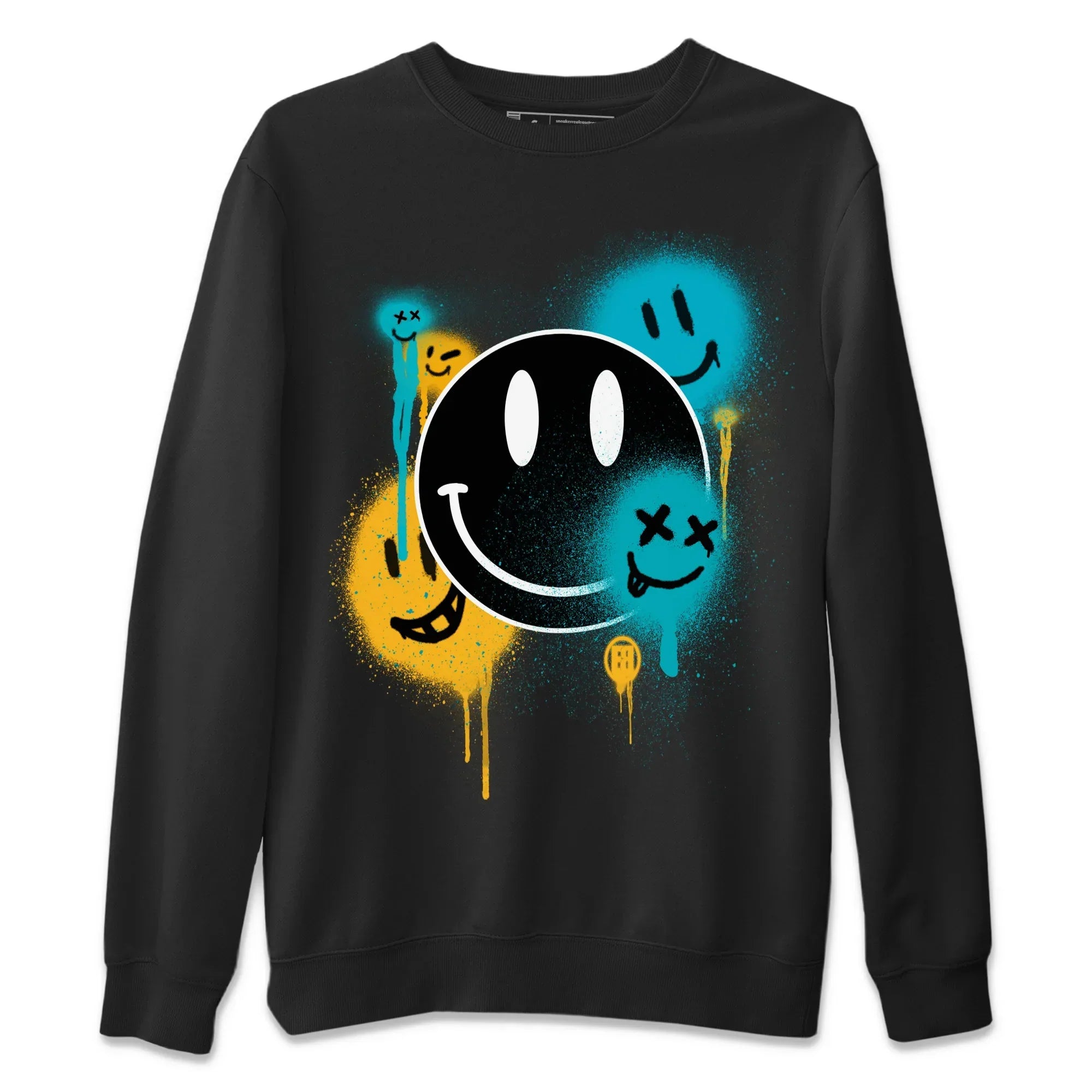 Smile Painting Unisex Tops - Air Jordan 5 Aqua