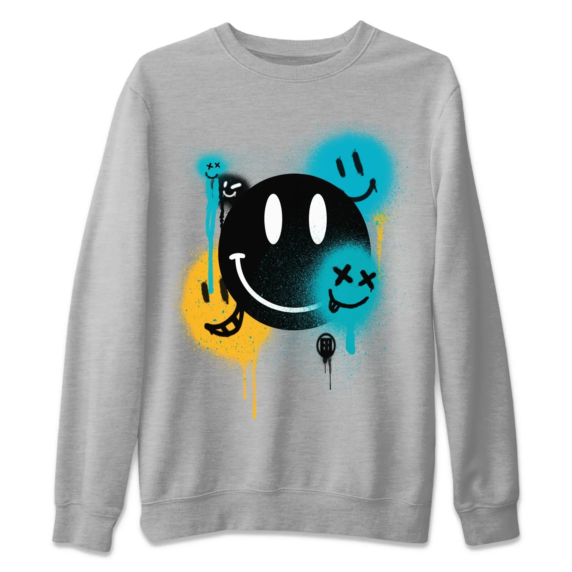 Smile Painting Unisex Tops - Air Jordan 5 Aqua