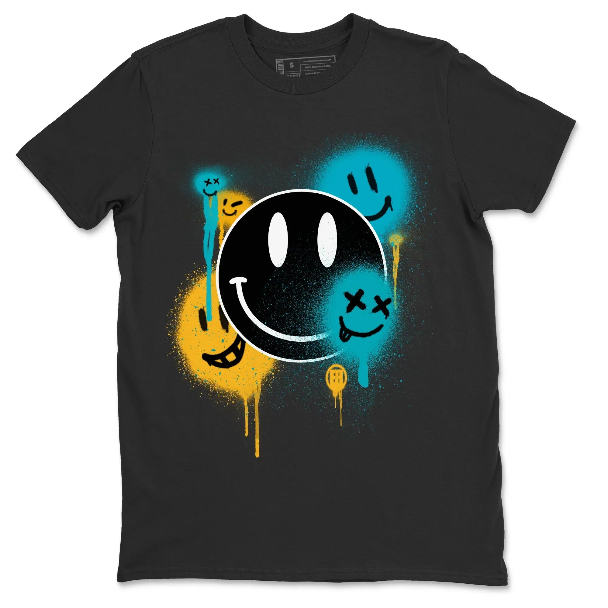 Smile Painting Unisex Tops - Air Jordan 5 Aqua