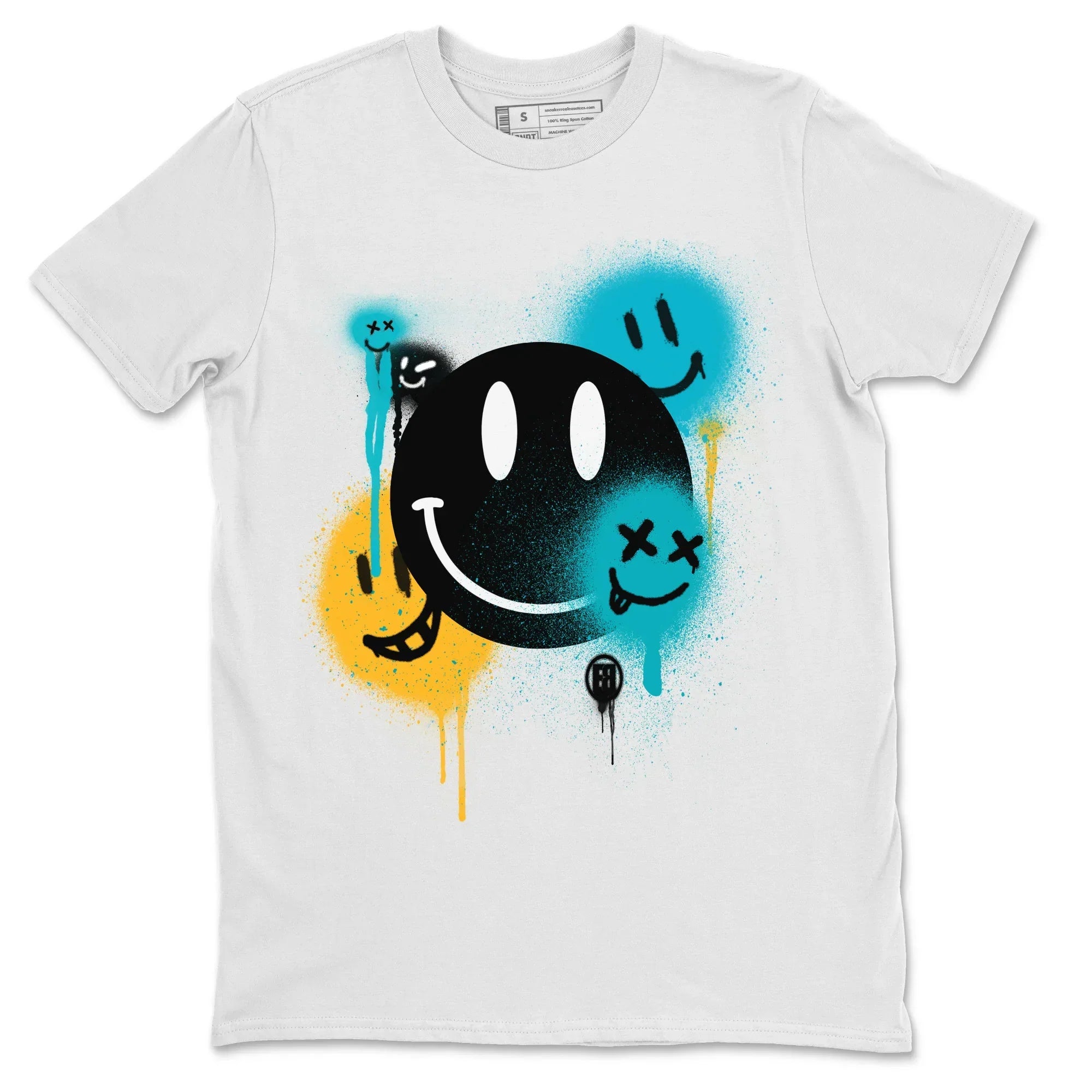 Smile Painting Unisex Tops - Air Jordan 5 Aqua