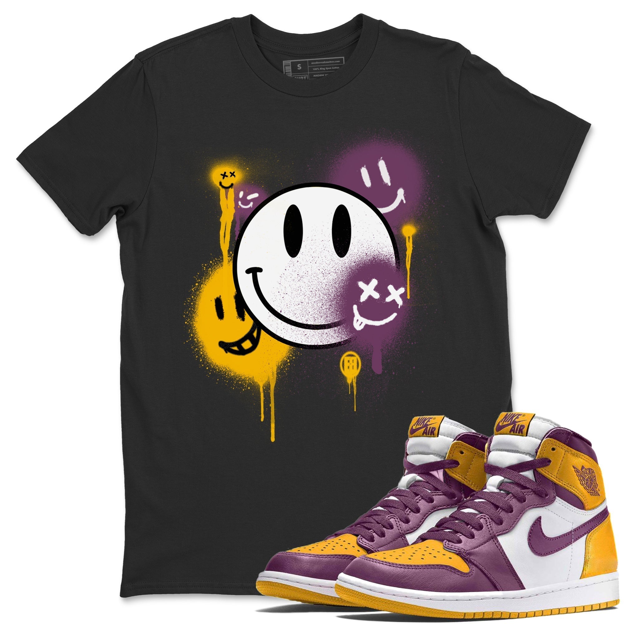 Smile Painting Unisex Tops - Air Jordan 1 Brotherhood