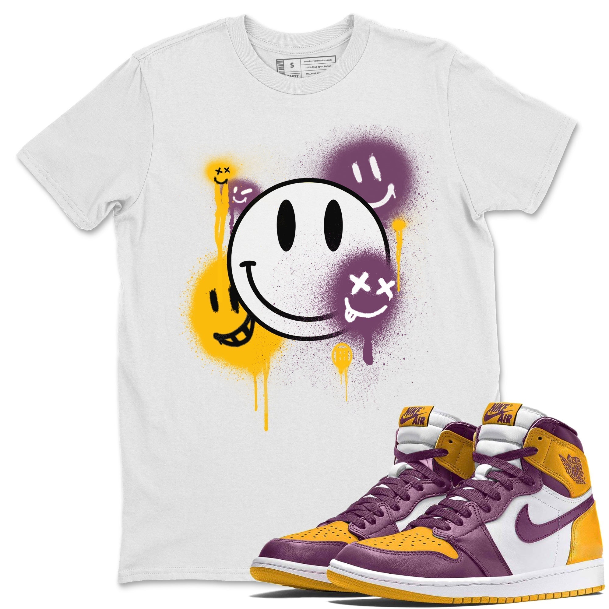 Smile Painting Unisex Tops - Air Jordan 1 Brotherhood