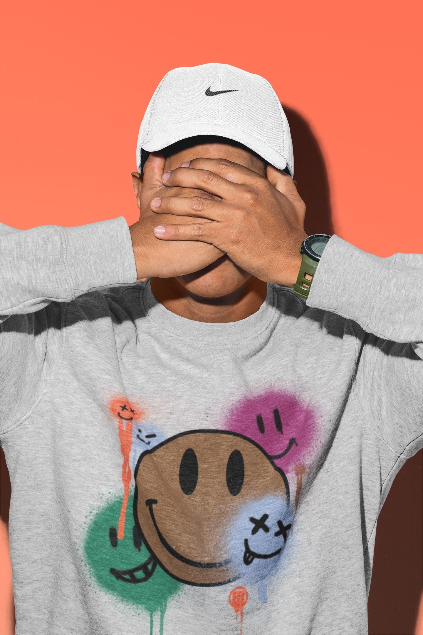 Smile Painting Unisex Tops - Air Jordan 1 Hand Crafted