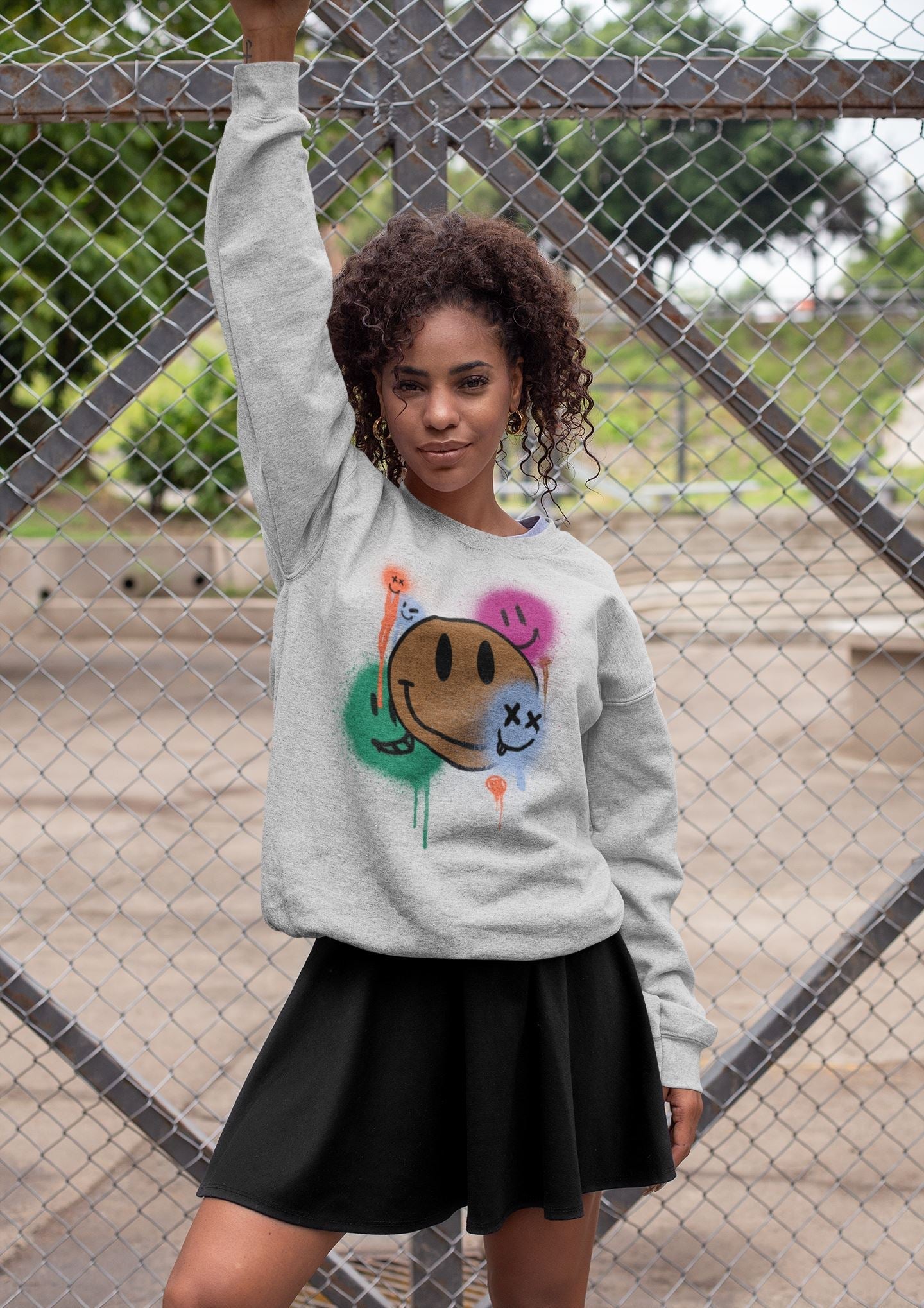 Smile Painting Unisex Tops - Air Jordan 1 Hand Crafted
