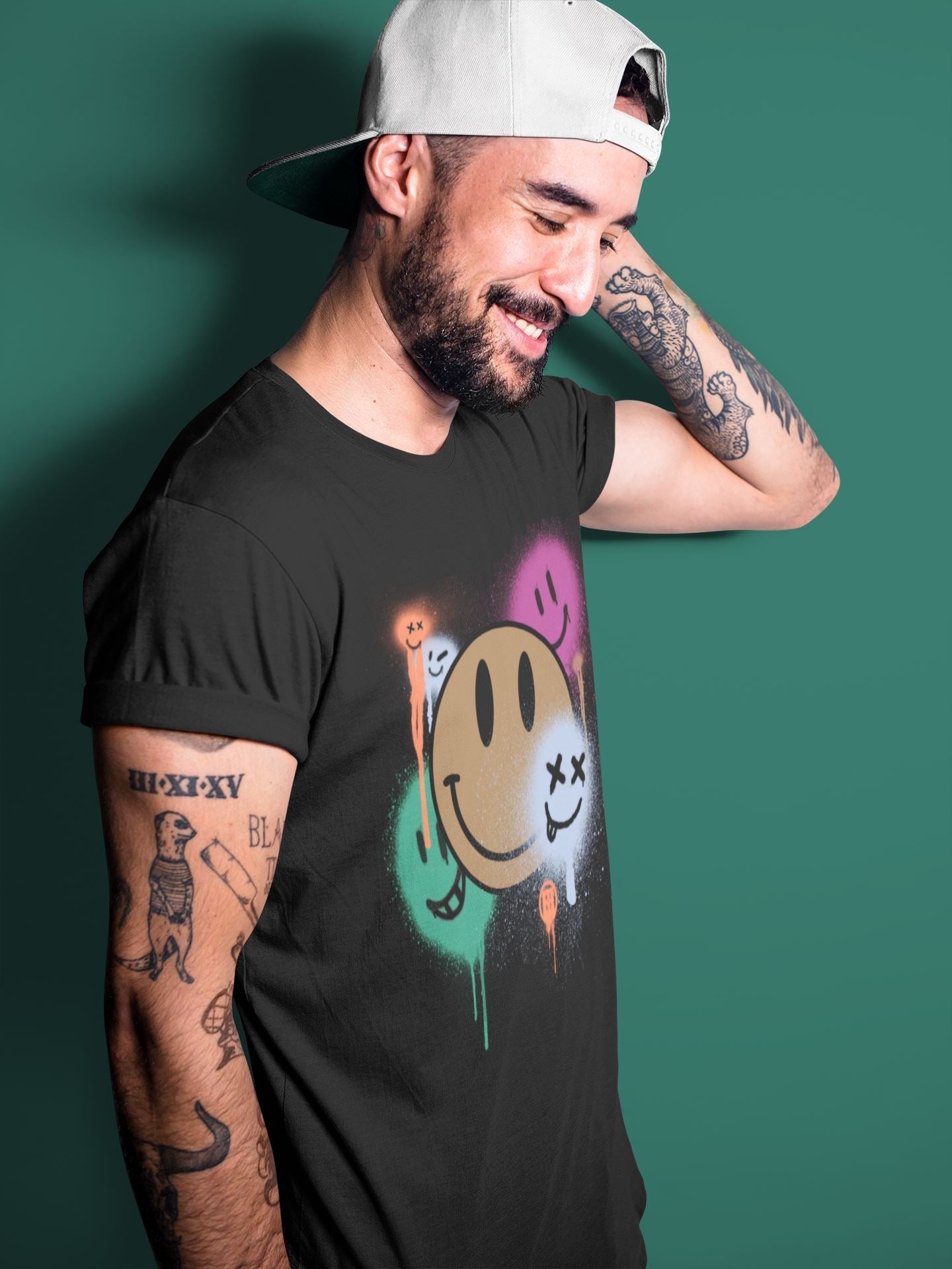 Smile Painting Unisex Tops - Air Jordan 1 Hand Crafted