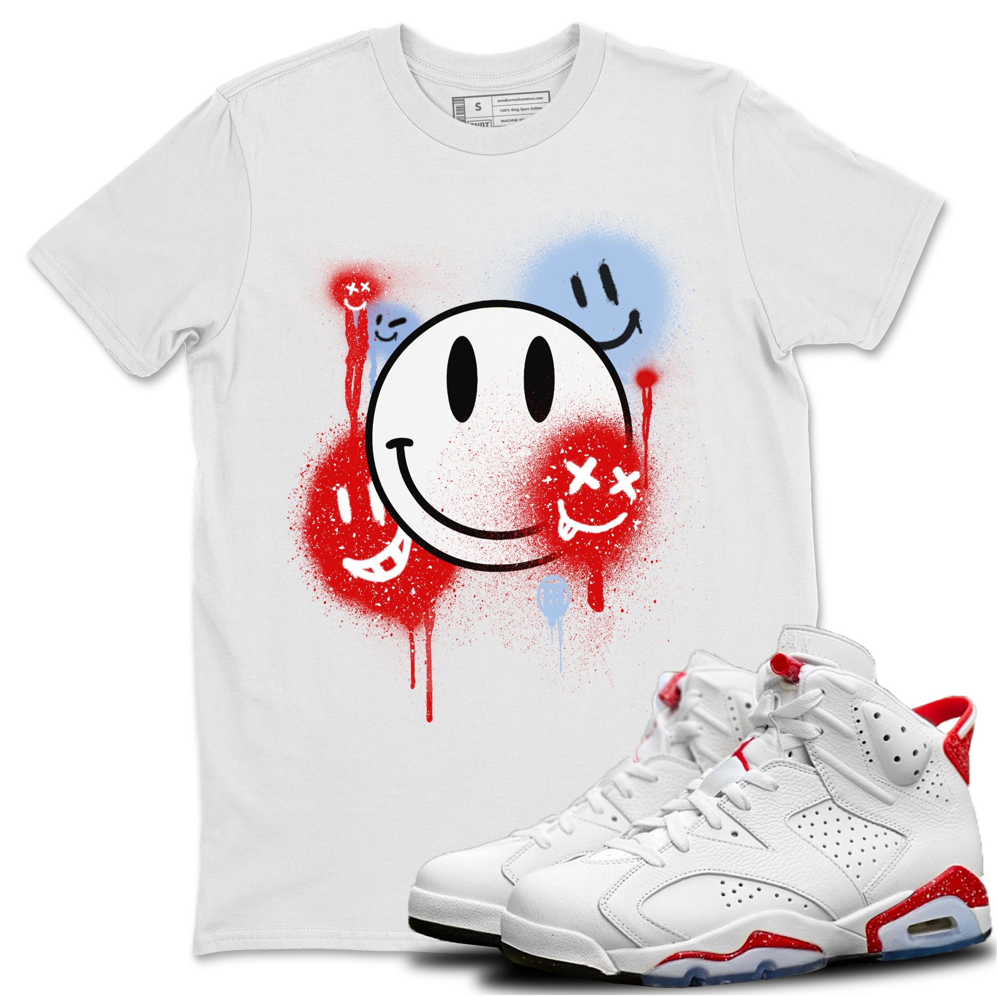 Smile Painting Unisex Tops - Air Jordan 6 Red Velvet Cookies