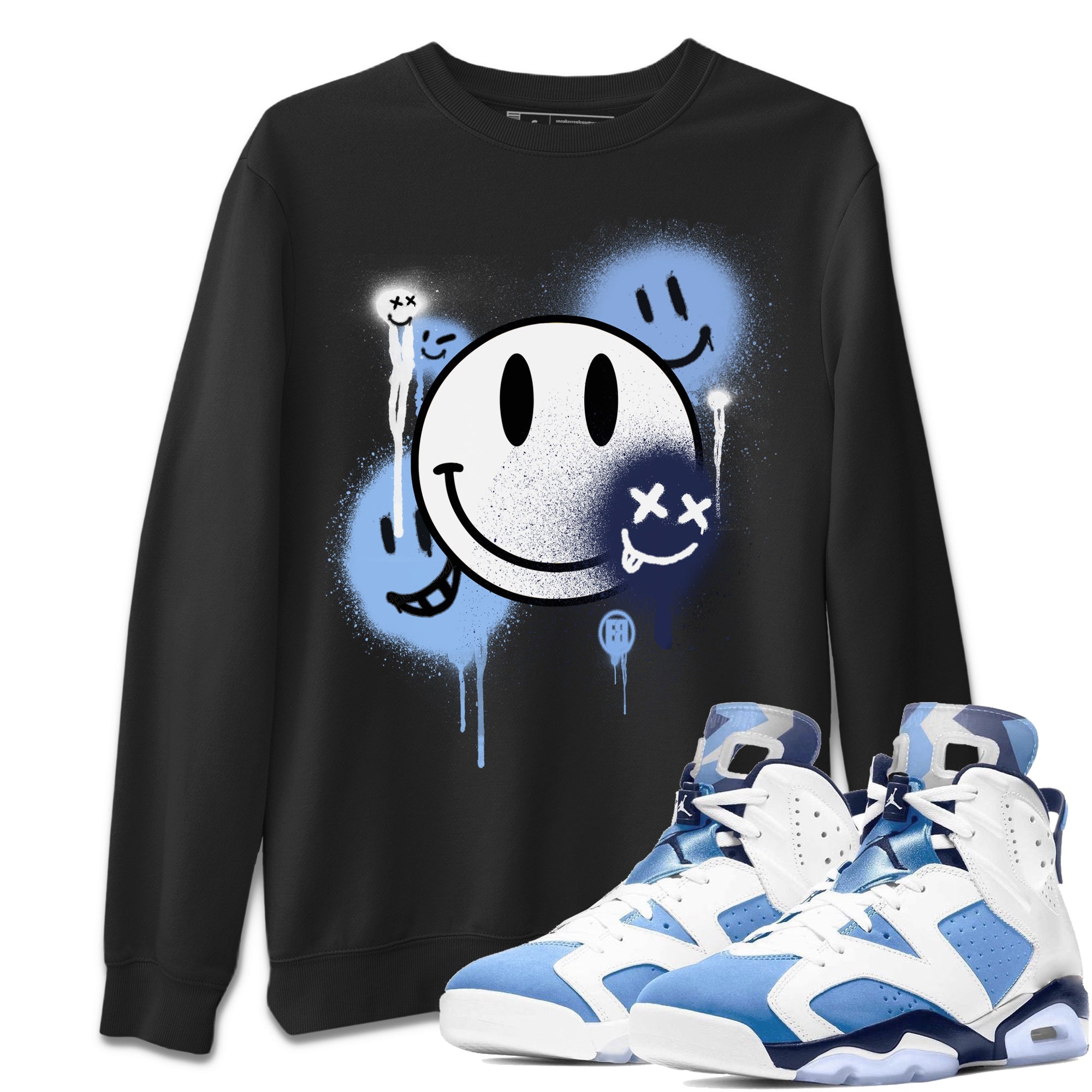 Smile Painting Unisex Tops - Air Jordan 6 UNC