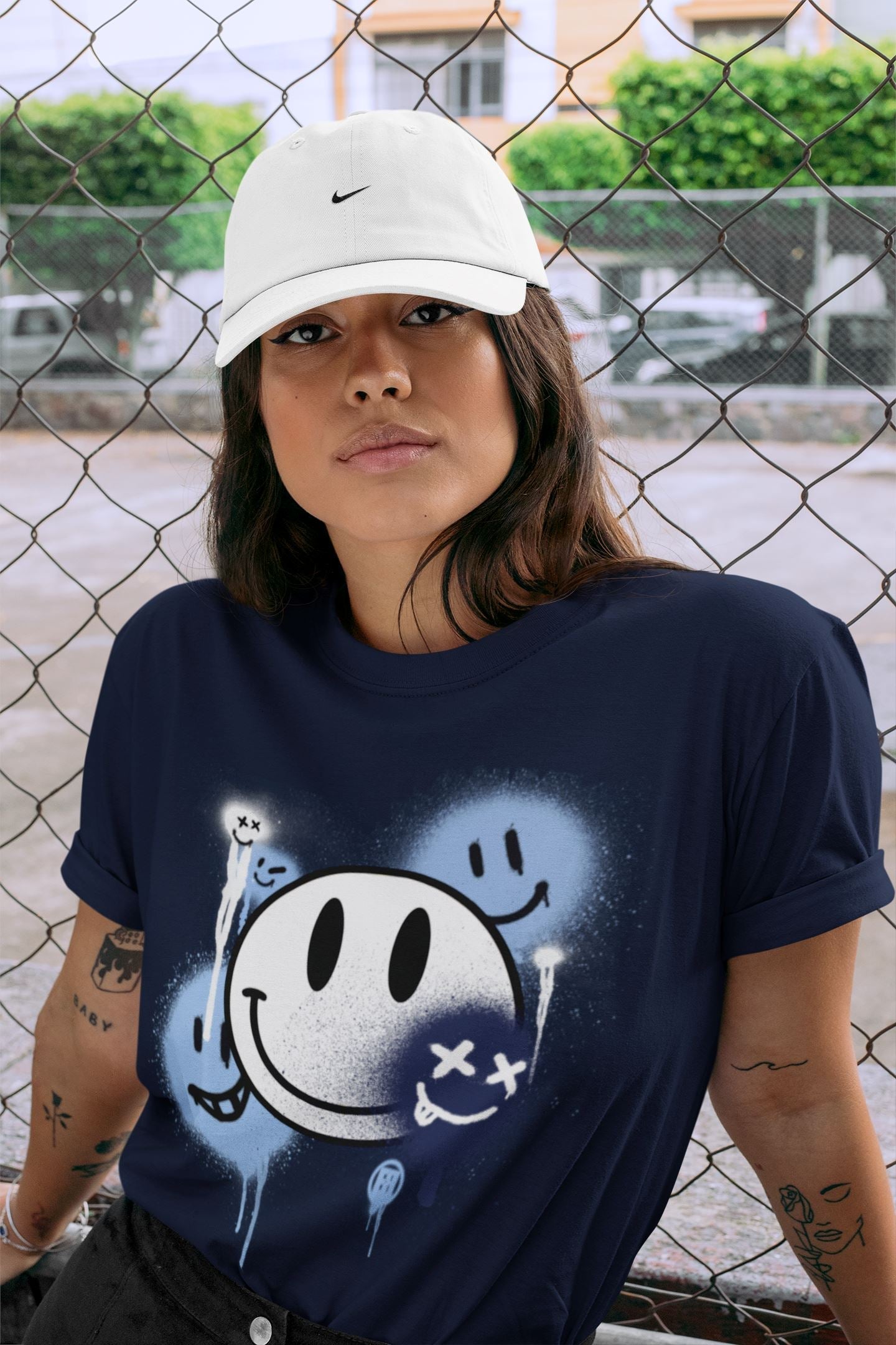 Smile Painting Unisex Tops - Air Jordan 6 UNC