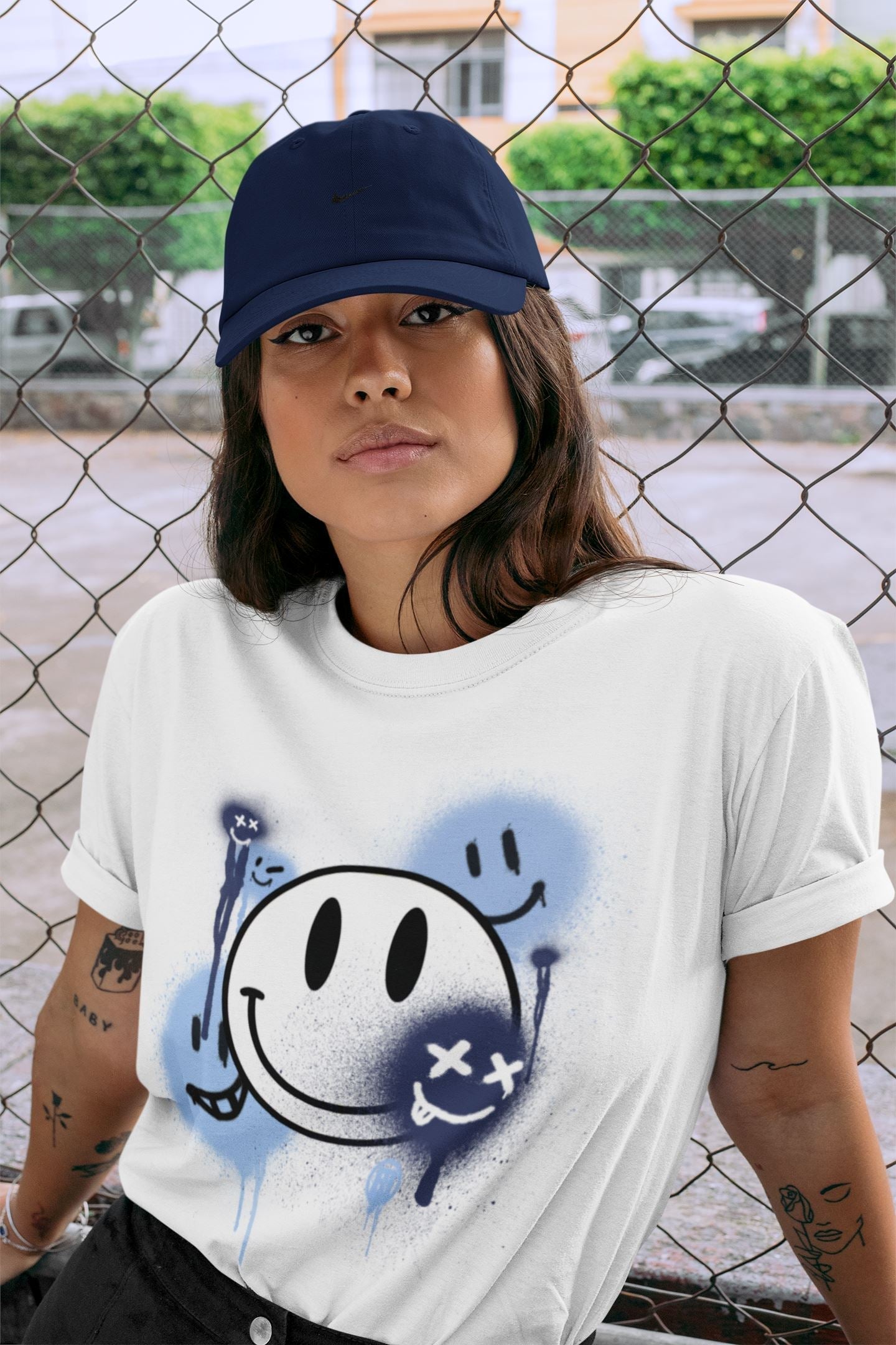 Smile Painting Unisex Tops - Air Jordan 6 UNC