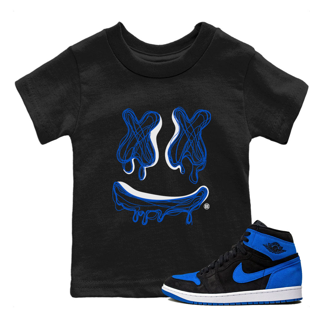 Smile Doodle snkmatch Tee Kids - Air Jordan 1 Royal Reimagined