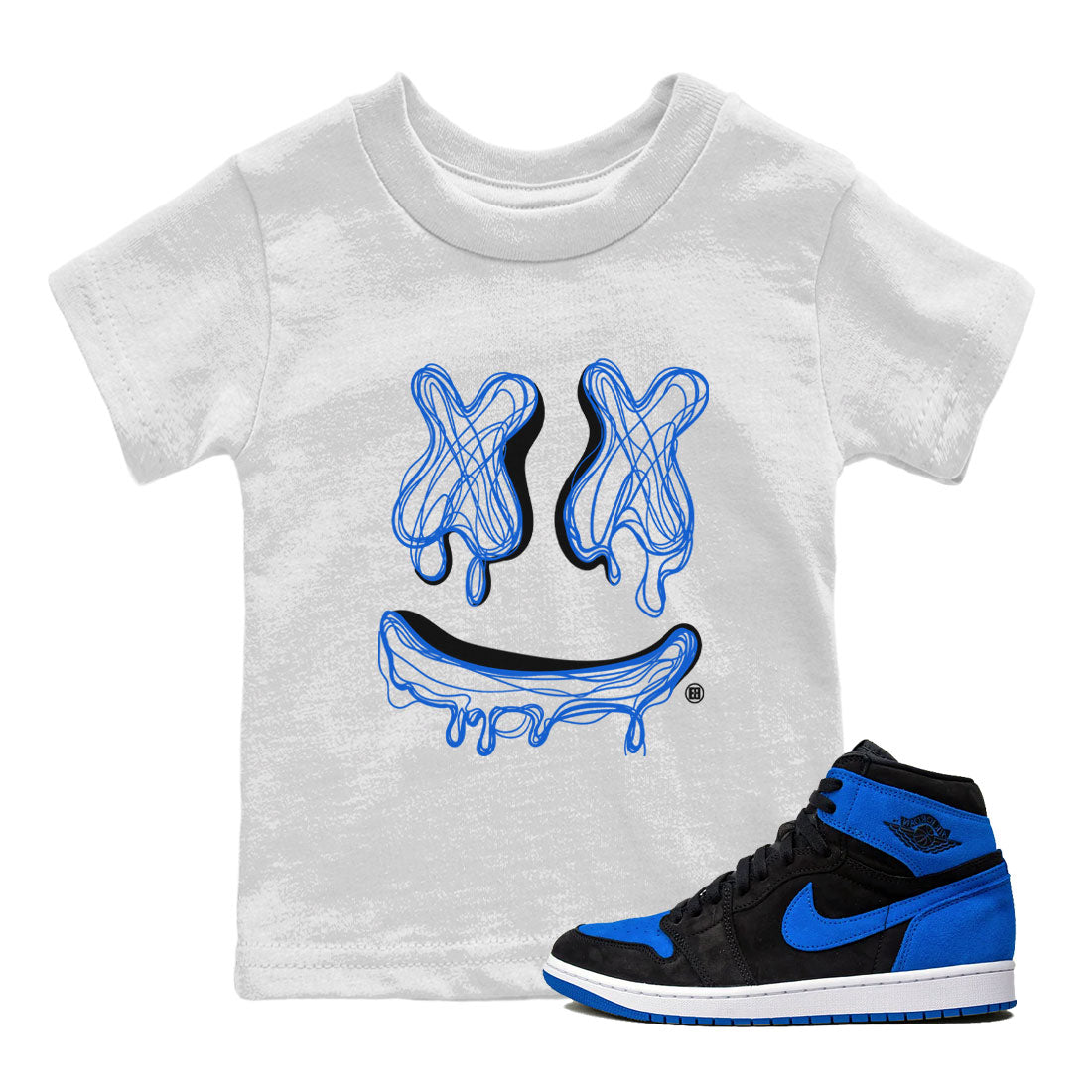 Smile Doodle snkmatch Tee Kids - Air Jordan 1 Royal Reimagined