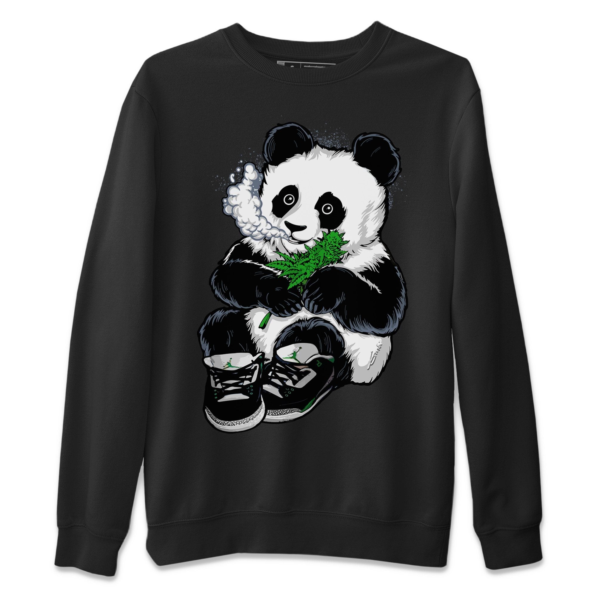Smoking Panda Unisex Tops - Air Jordan 3 Pine Green