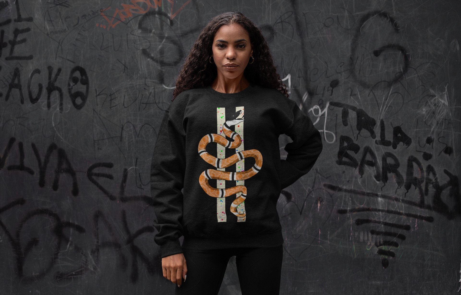 Snake Unisex Tops - Air Jordan 1 Brushstroke