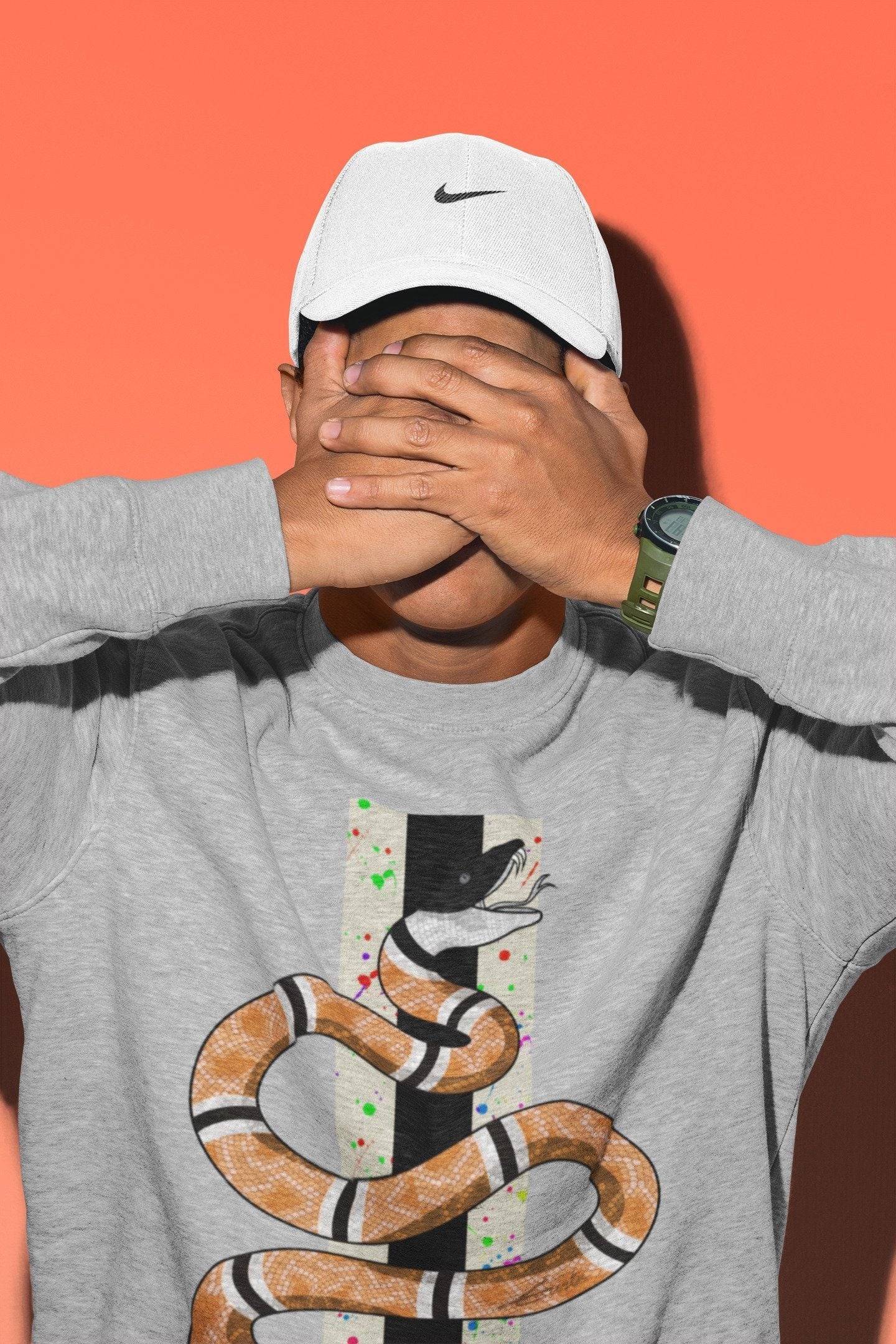 Snake Unisex Tops - Air Jordan 1 Brushstroke