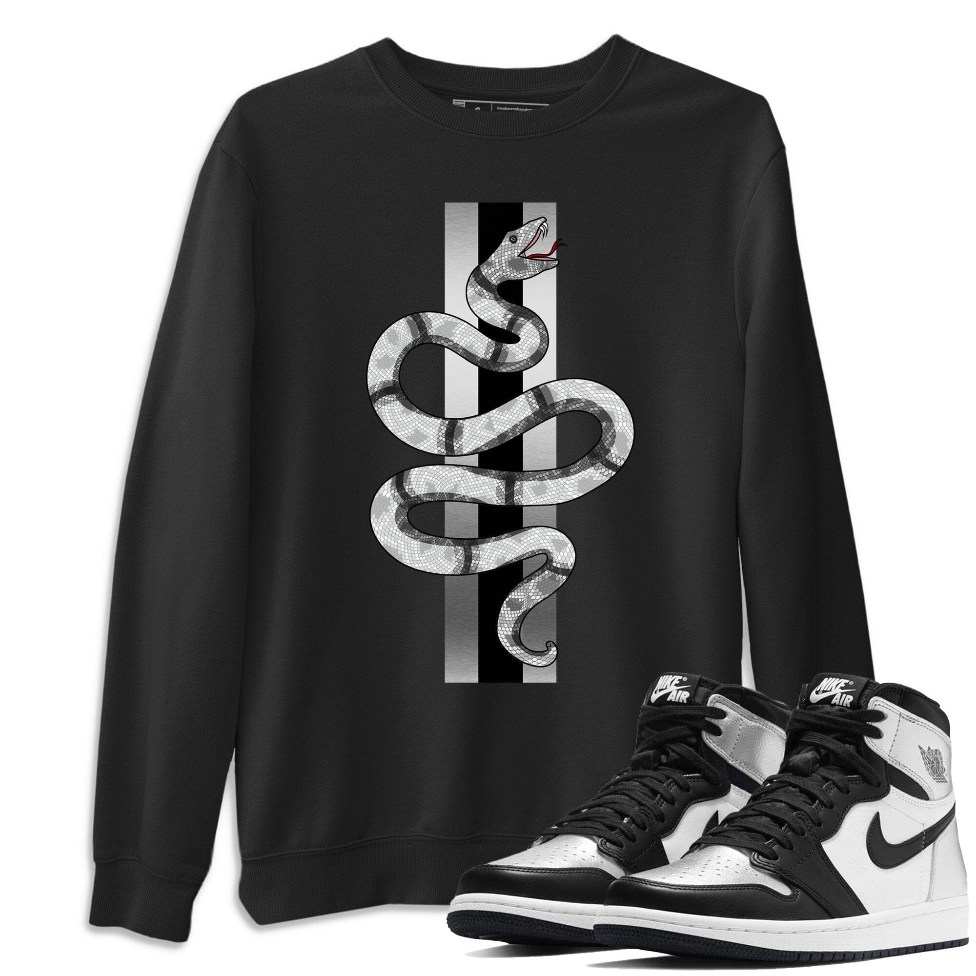 Snake Unisex Tops - Air Jordan 1 Silver Toe