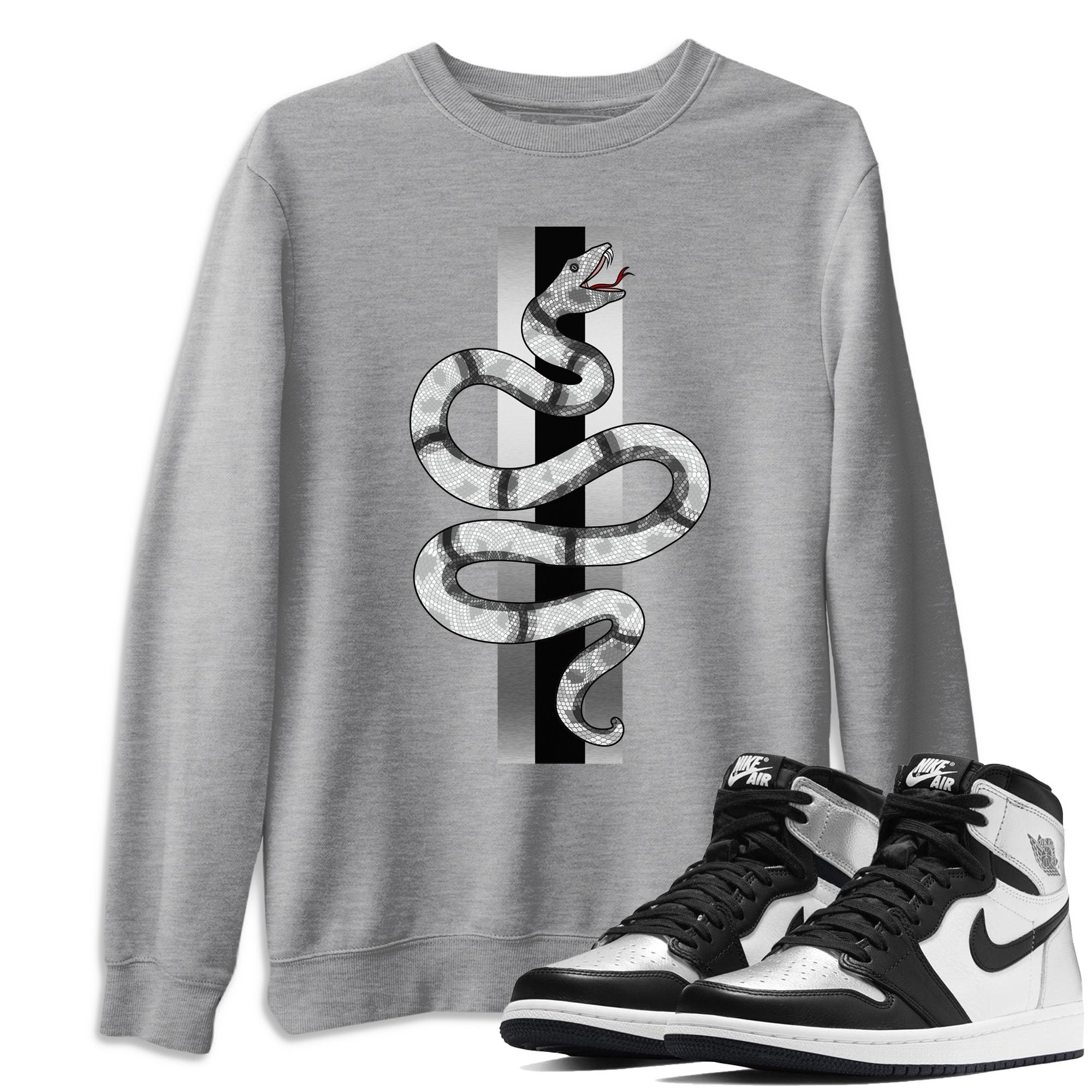 Snake Unisex Tops - Air Jordan 1 Silver Toe