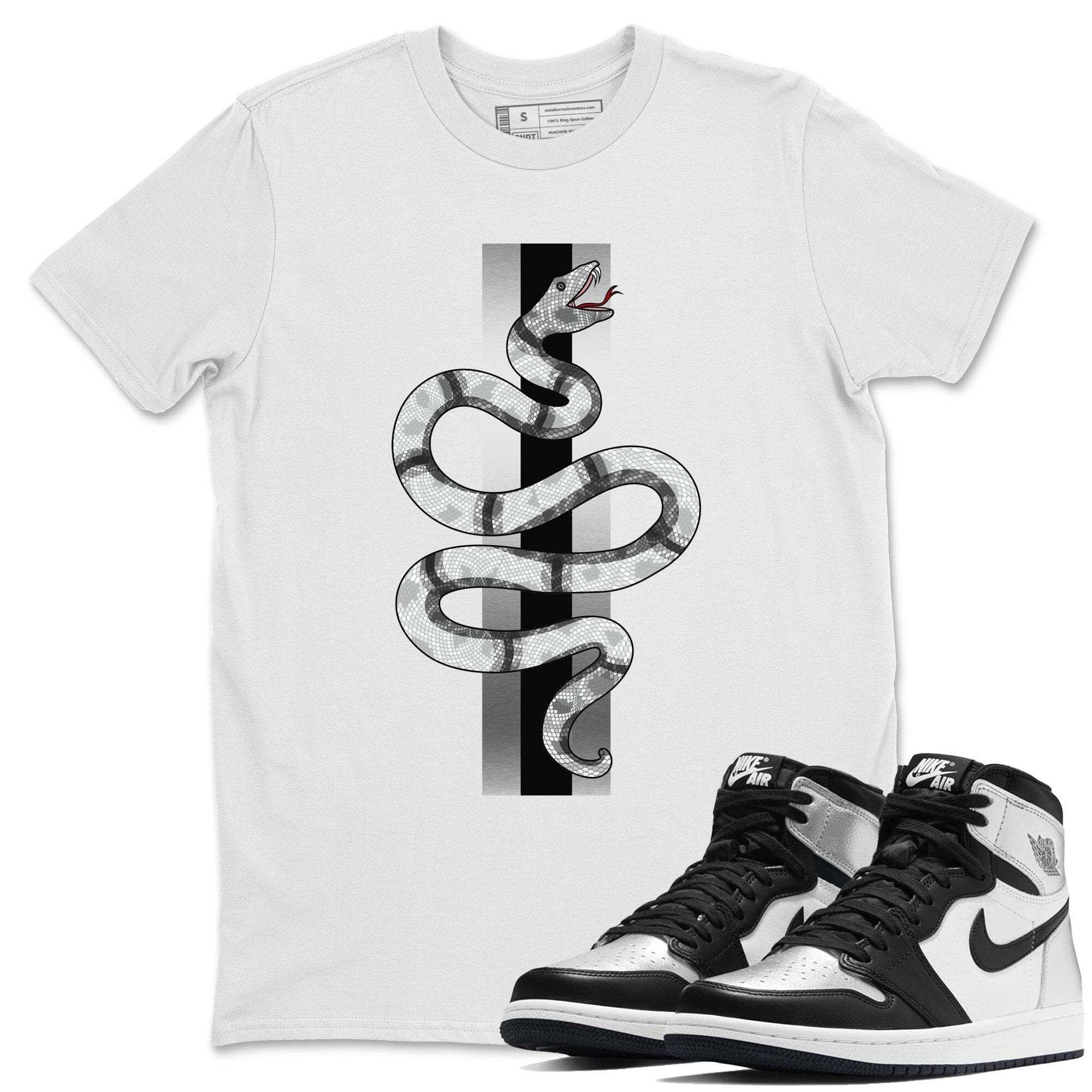 Snake Unisex Tops - Air Jordan 1 Silver Toe