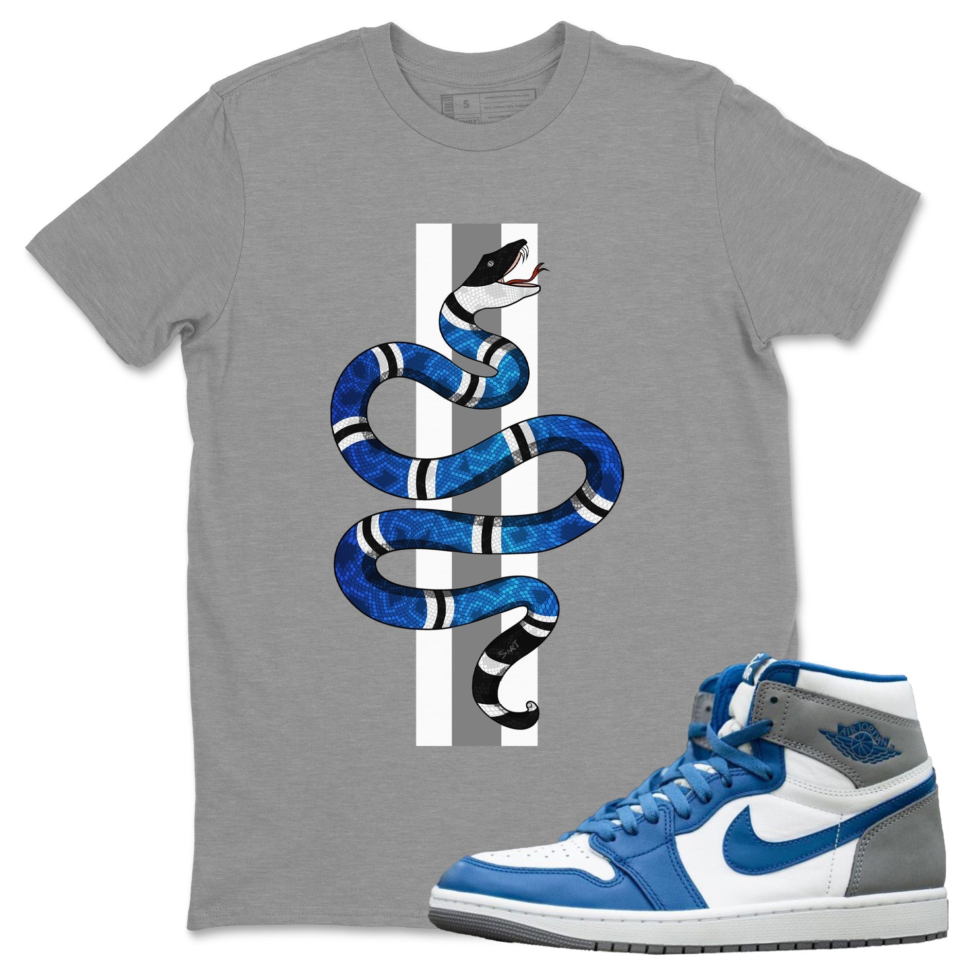 Snake Unisex Tops - Air Jordan 1 True Blue