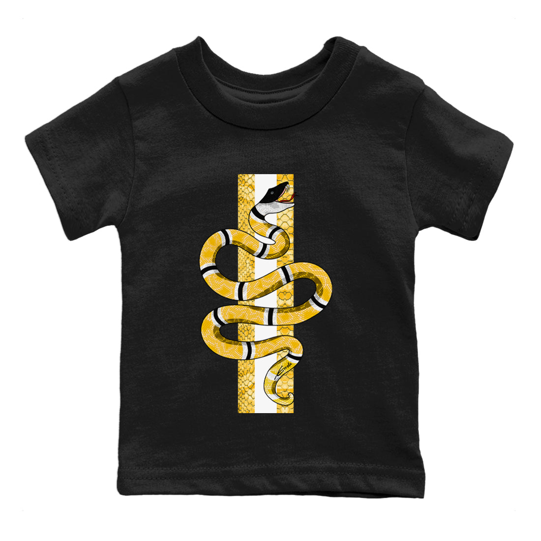 Snake Kids Tops - Air Jordan 11 Yellow Python