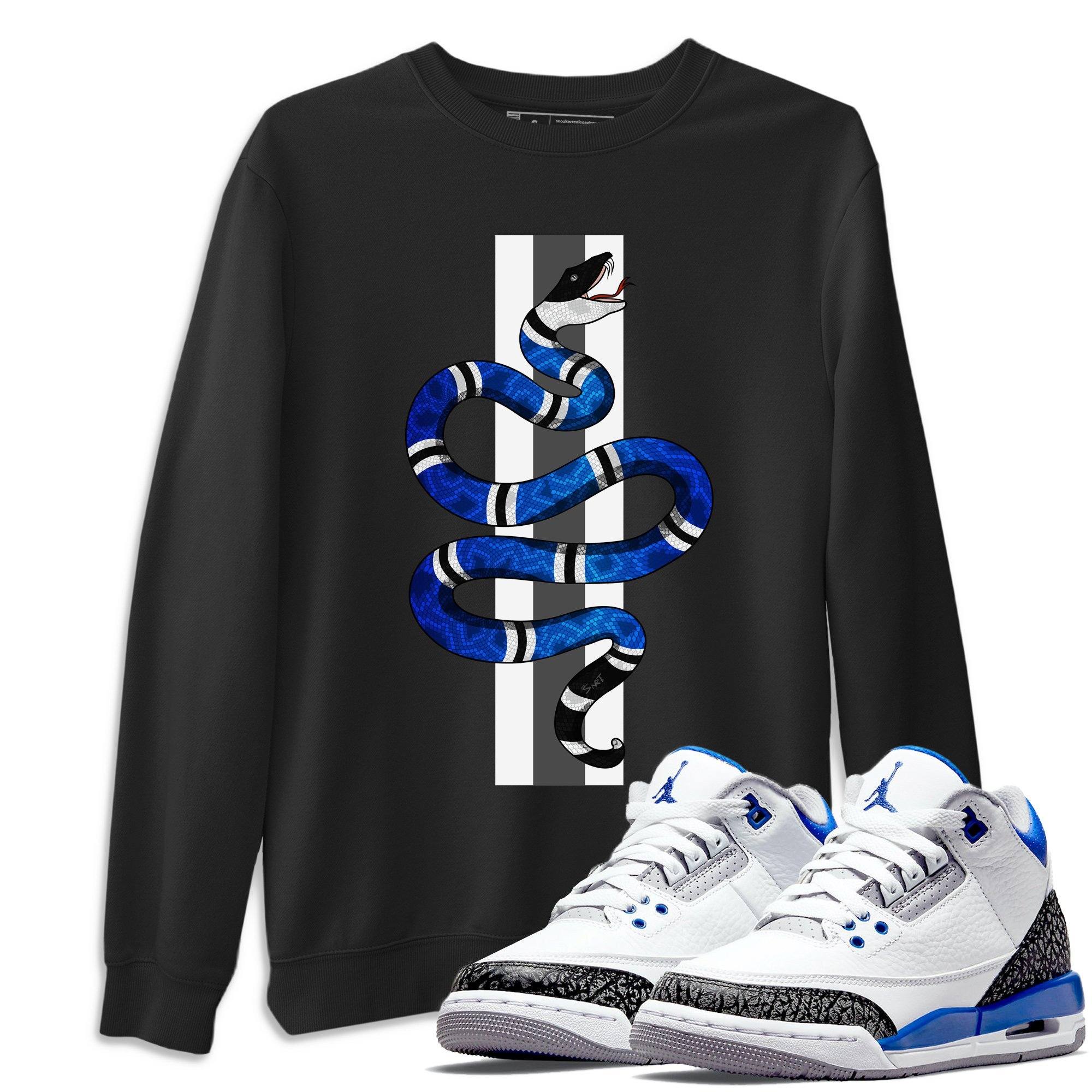 Snake Unisex Tops - Air Jordan 3 Racer Blue