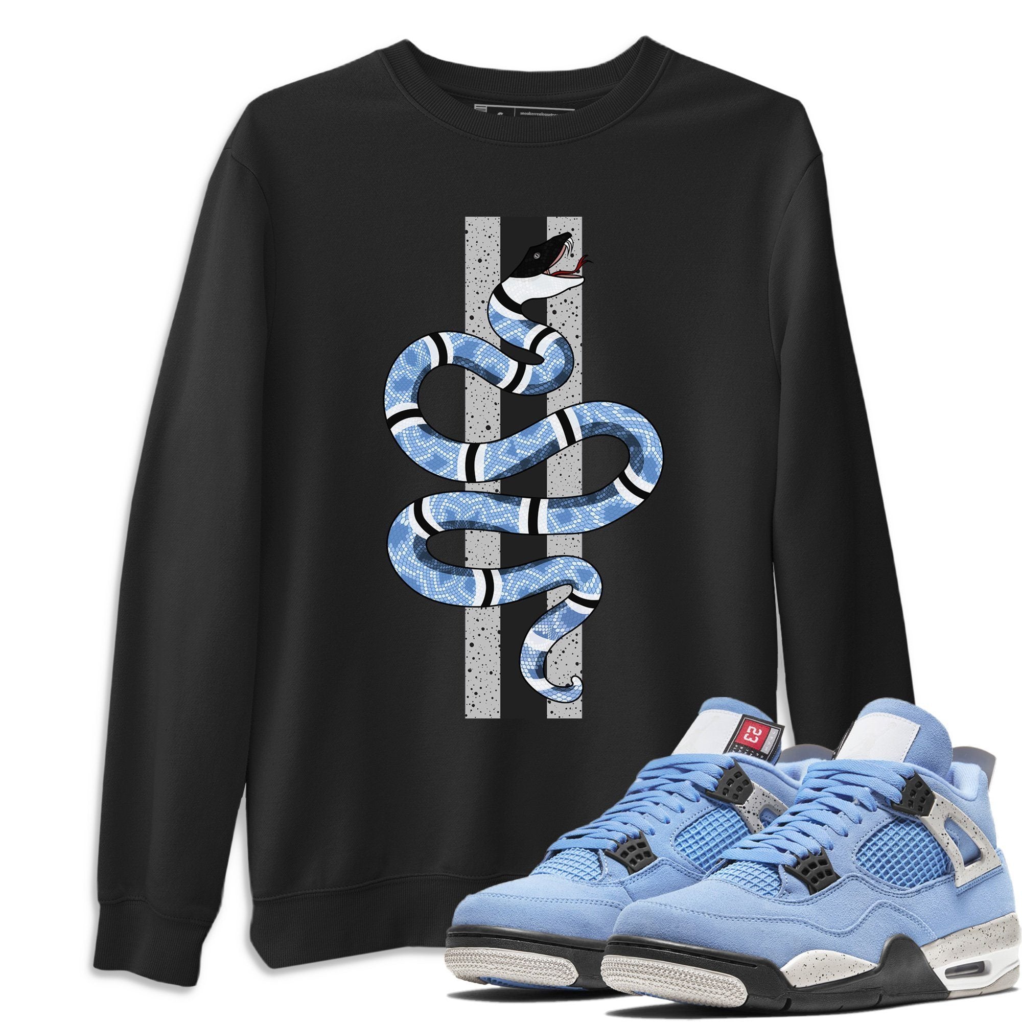 Snake Unisex Tops - Air Jordan 4 University Blue