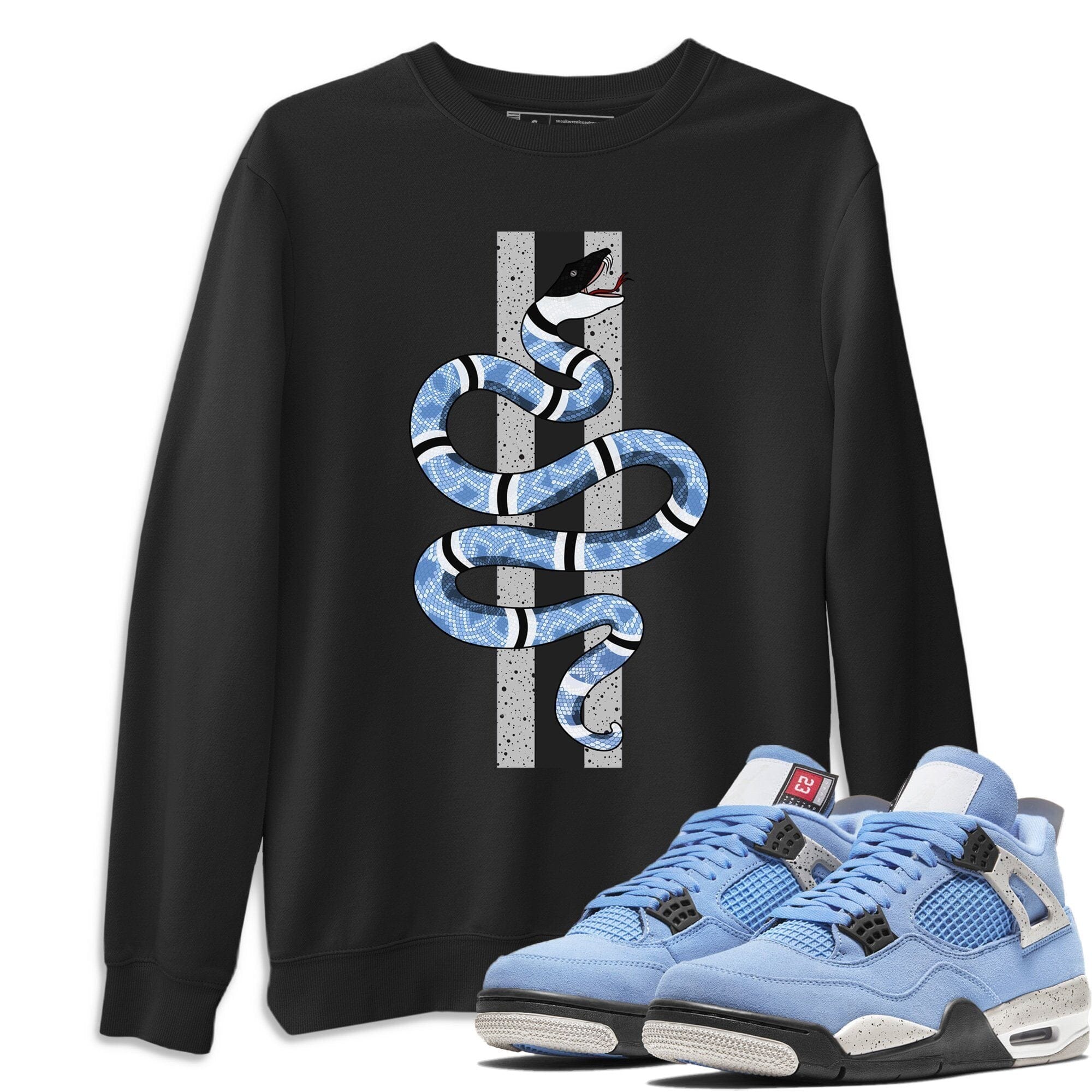 Snake Unisex Tops - Air Jordan 4 University Blue