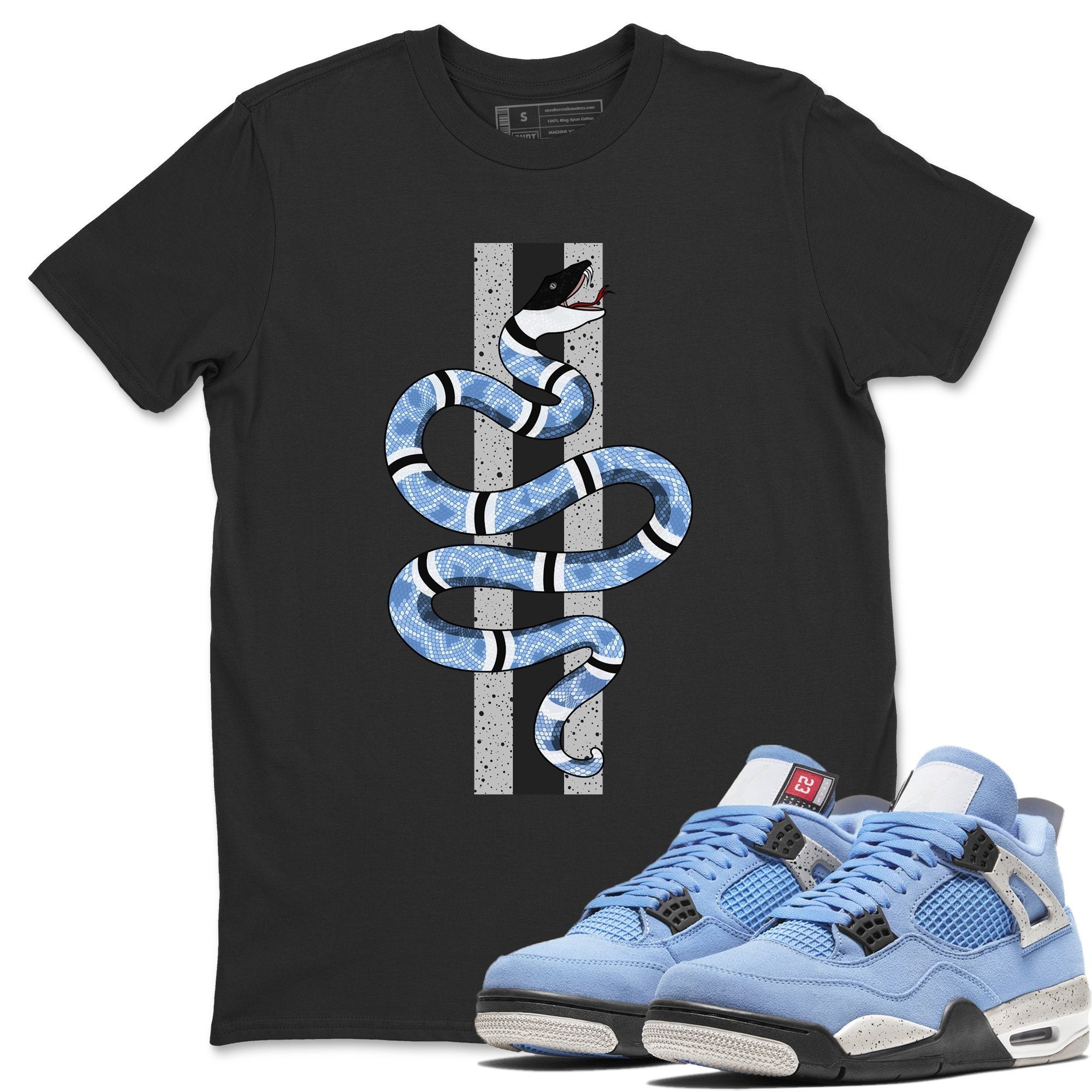 Snake Unisex Adult Tops - Air Jordan 4 University Blue