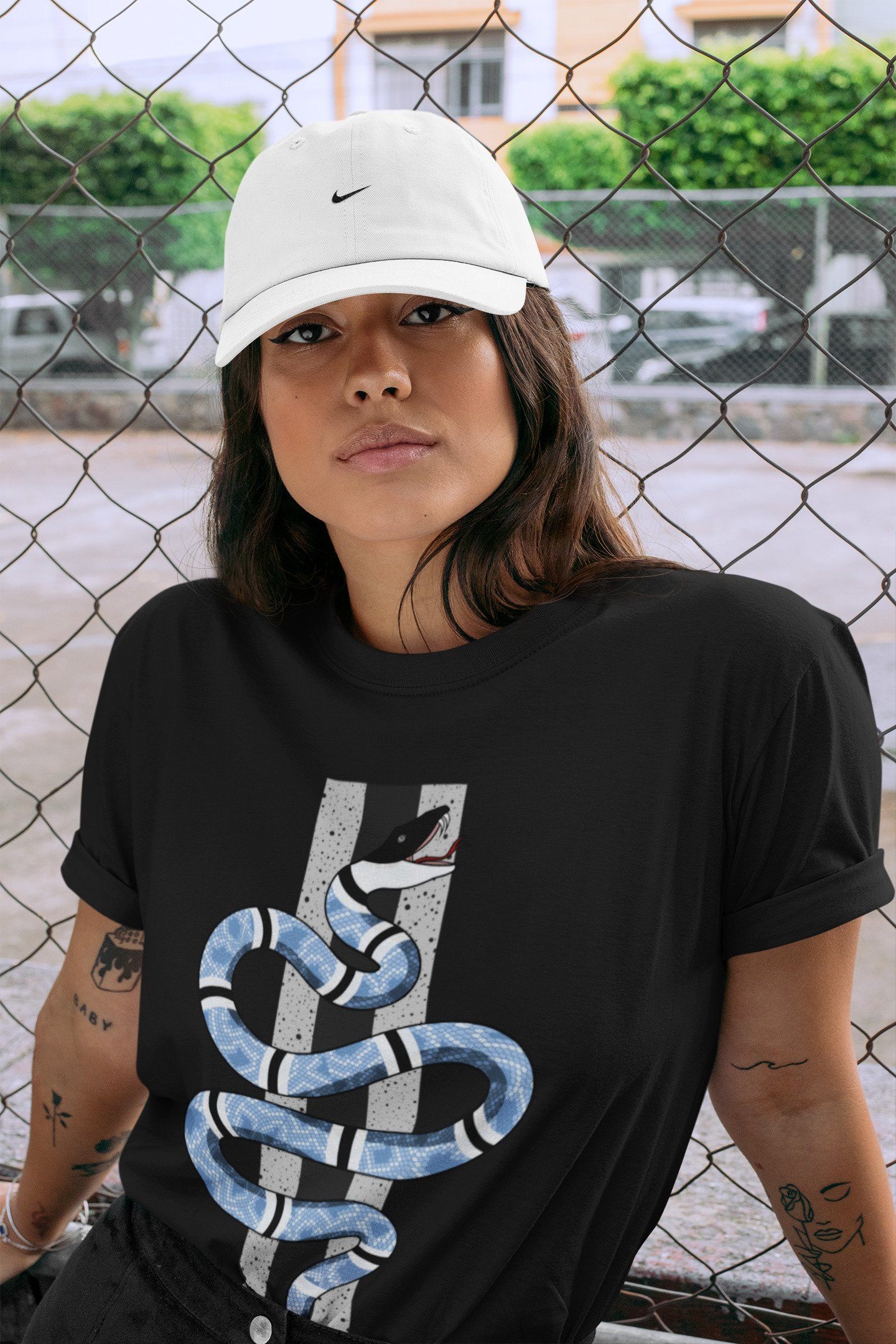 Snake Unisex Tops - Air Jordan 4 University Blue