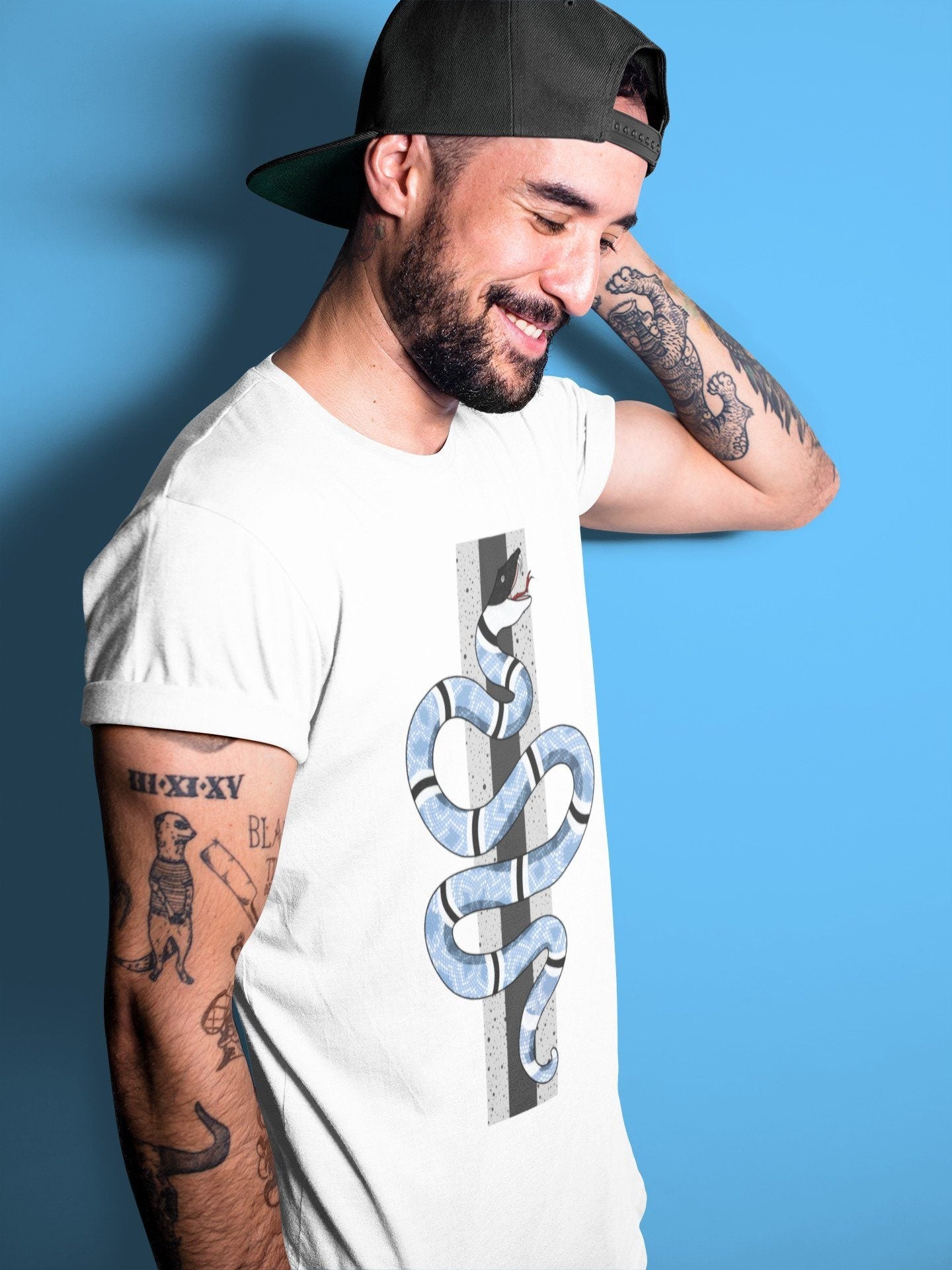 Snake Unisex Tops - Air Jordan 4 University Blue