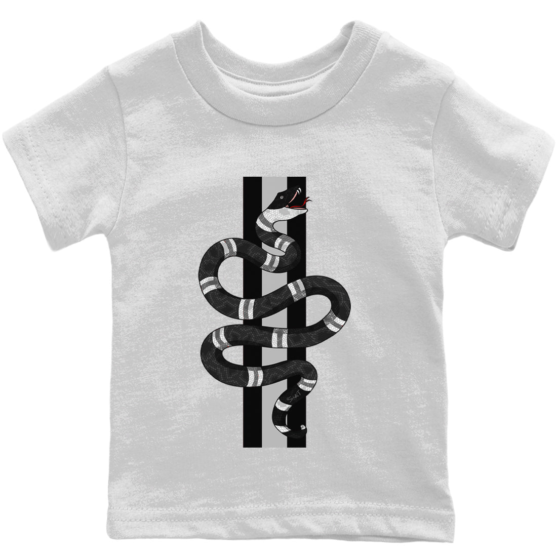 Snake Kids Tops - Air Jordan 4 Black Canvas